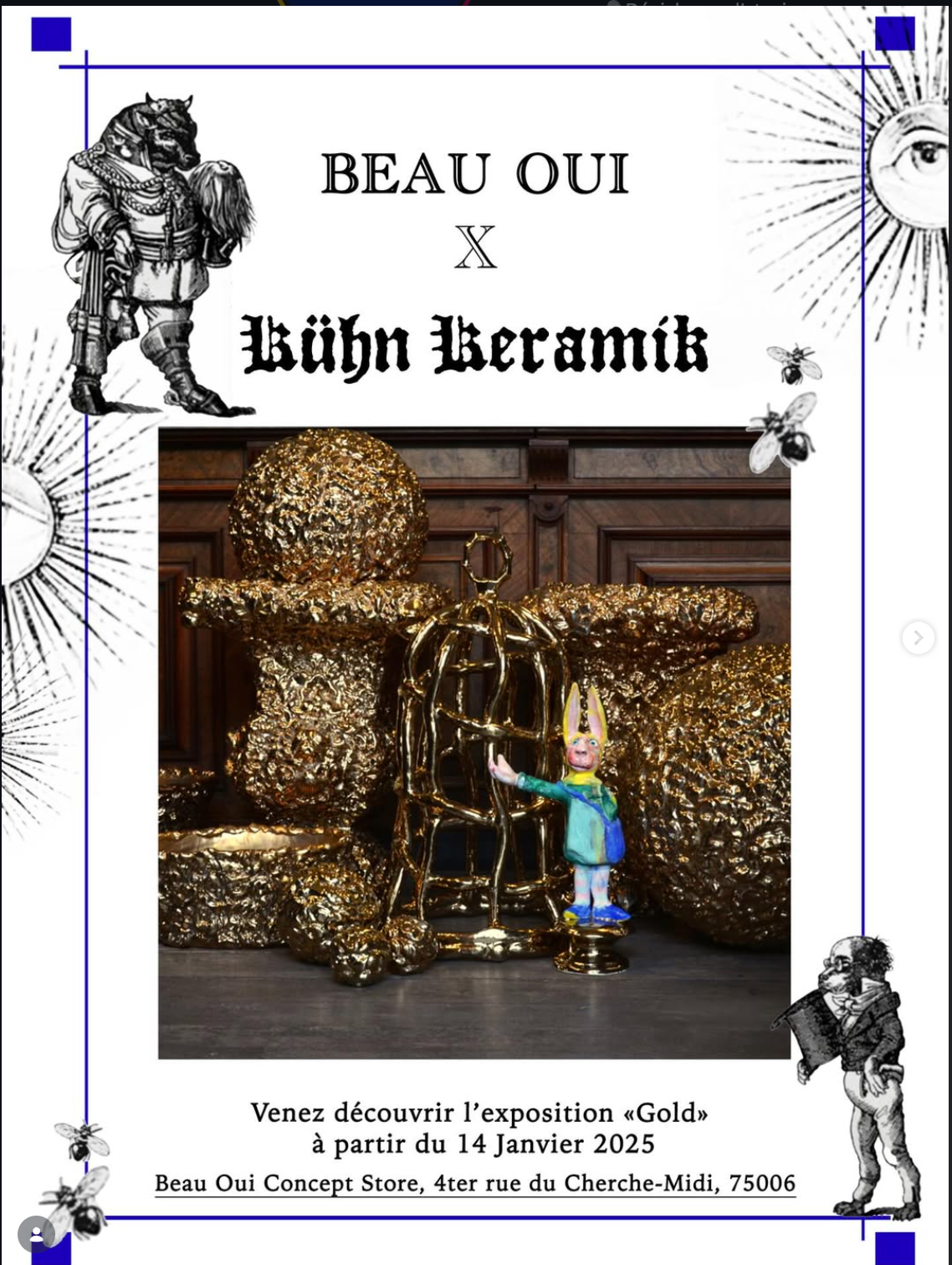 “GOLD” — Exposition kuehnkeramik chez Beau Oui Conceptstore