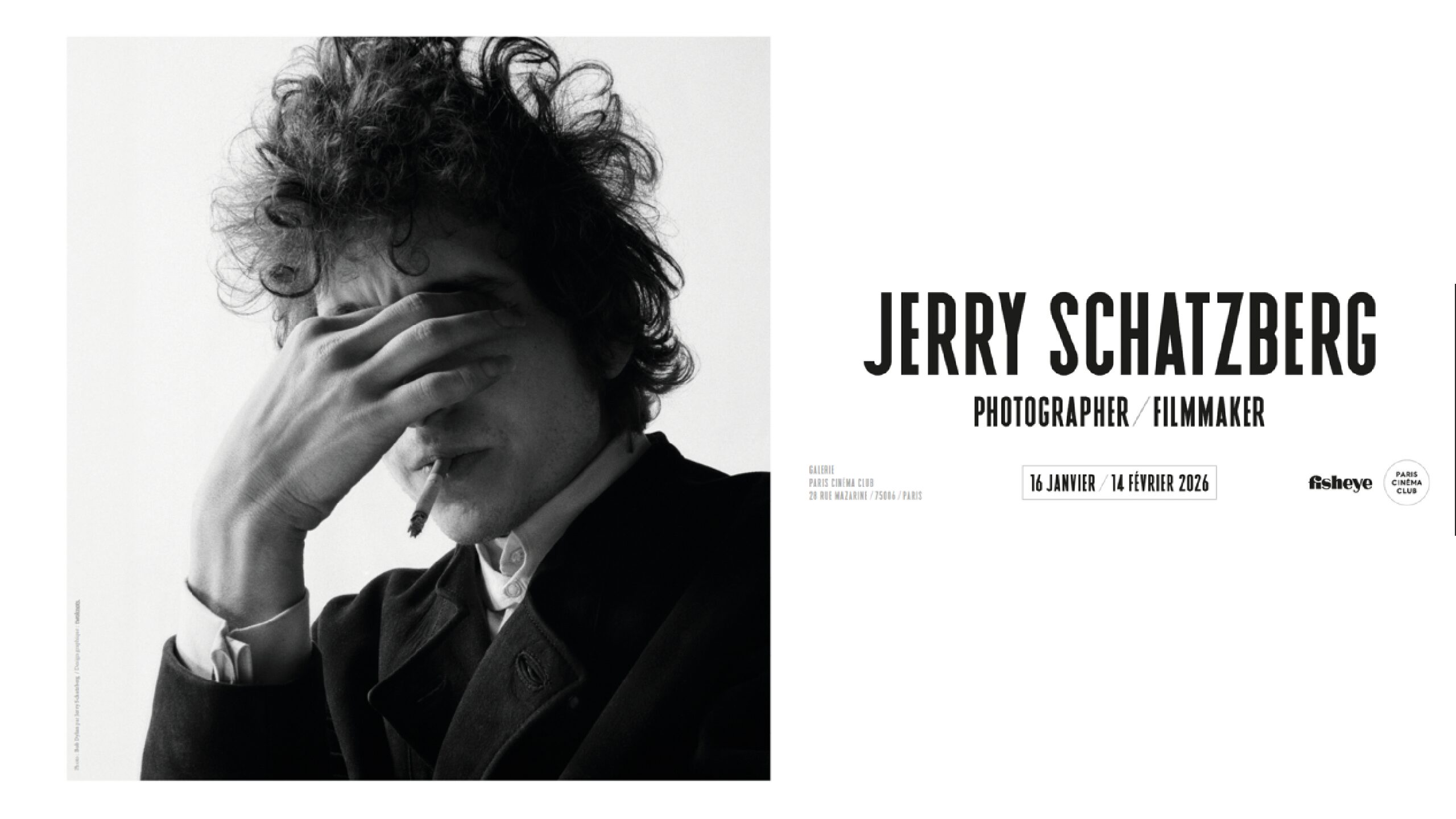 Jerry Schatzberg — photos iconiques (Bob Dylan, Warhol, YSL 1962) à la Galerie Paris Cinéma Club
