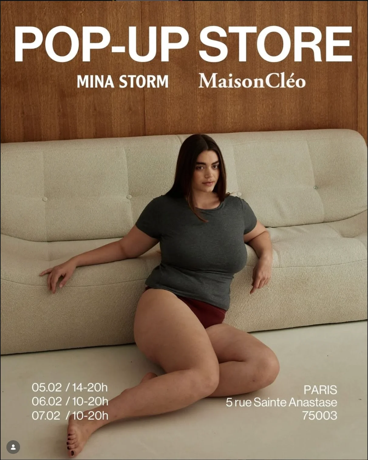 Mina Storm × MaisonCléo — pop‑up store à Paris (collections + archives à prix spéciaux)​ - Image 2