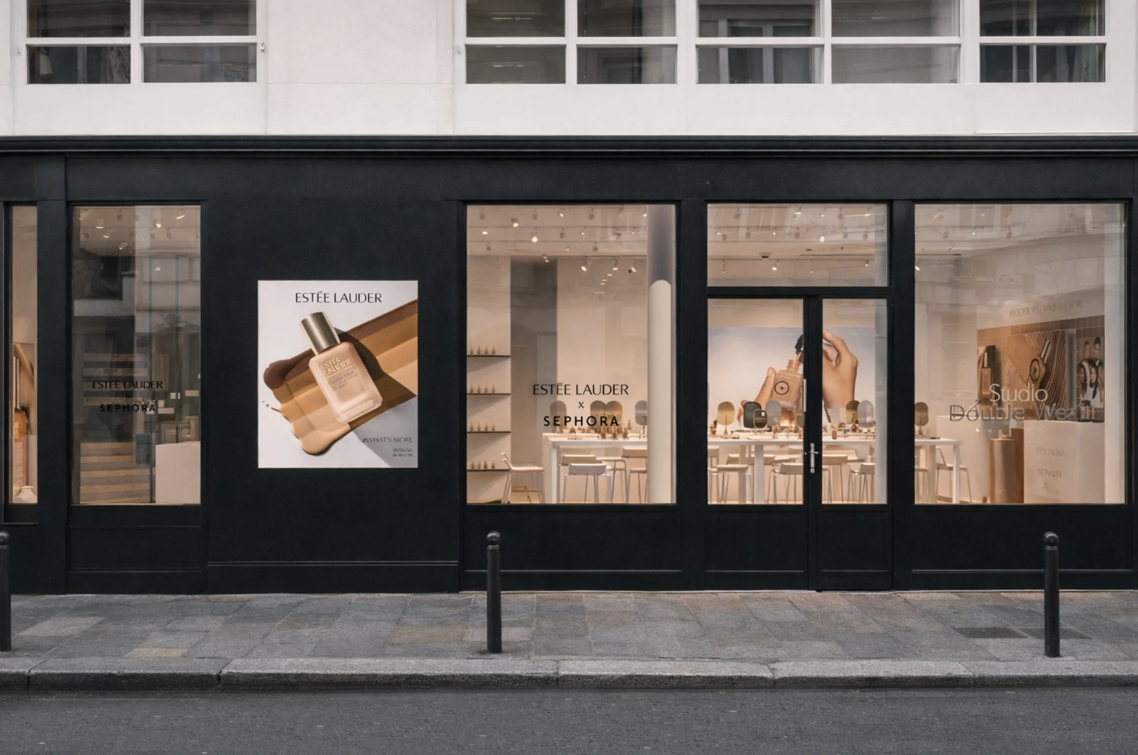 Studio Double Wear — pop‑up Estée Lauder (fond de teint Double Wear)​