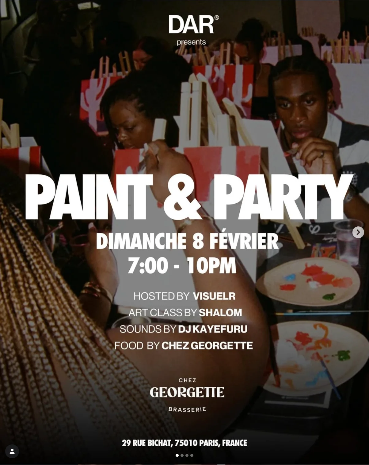 Paint & Party (DAR) — soirée peinture + DJ set à Paris