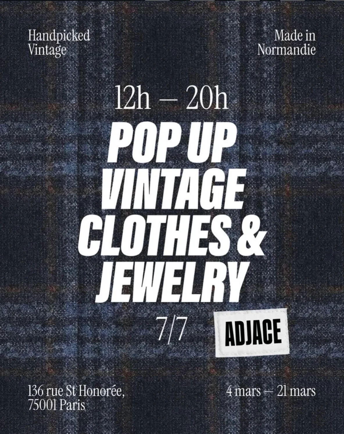 Adjace Paris Pop-Up : Sélection Vintage & Bijoux pendant la Fashion Week