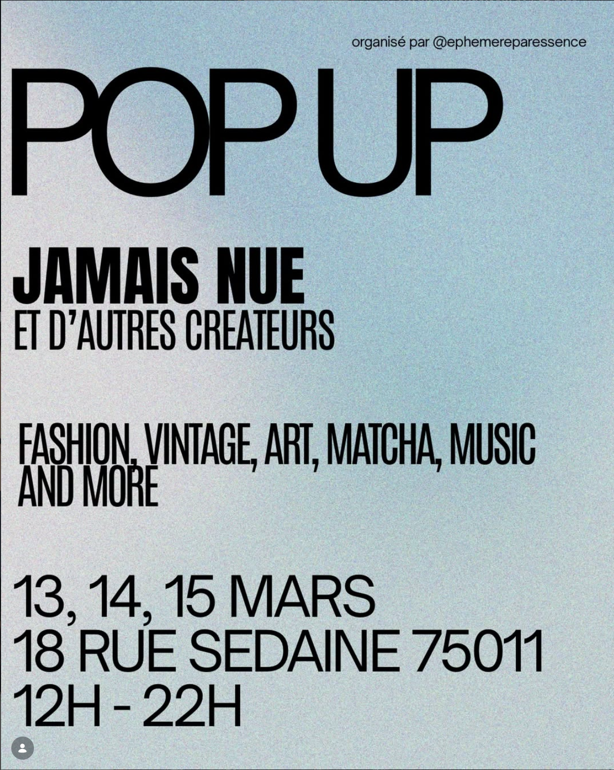 Pop-Up Éphémère par Essence avec Jamais Nue