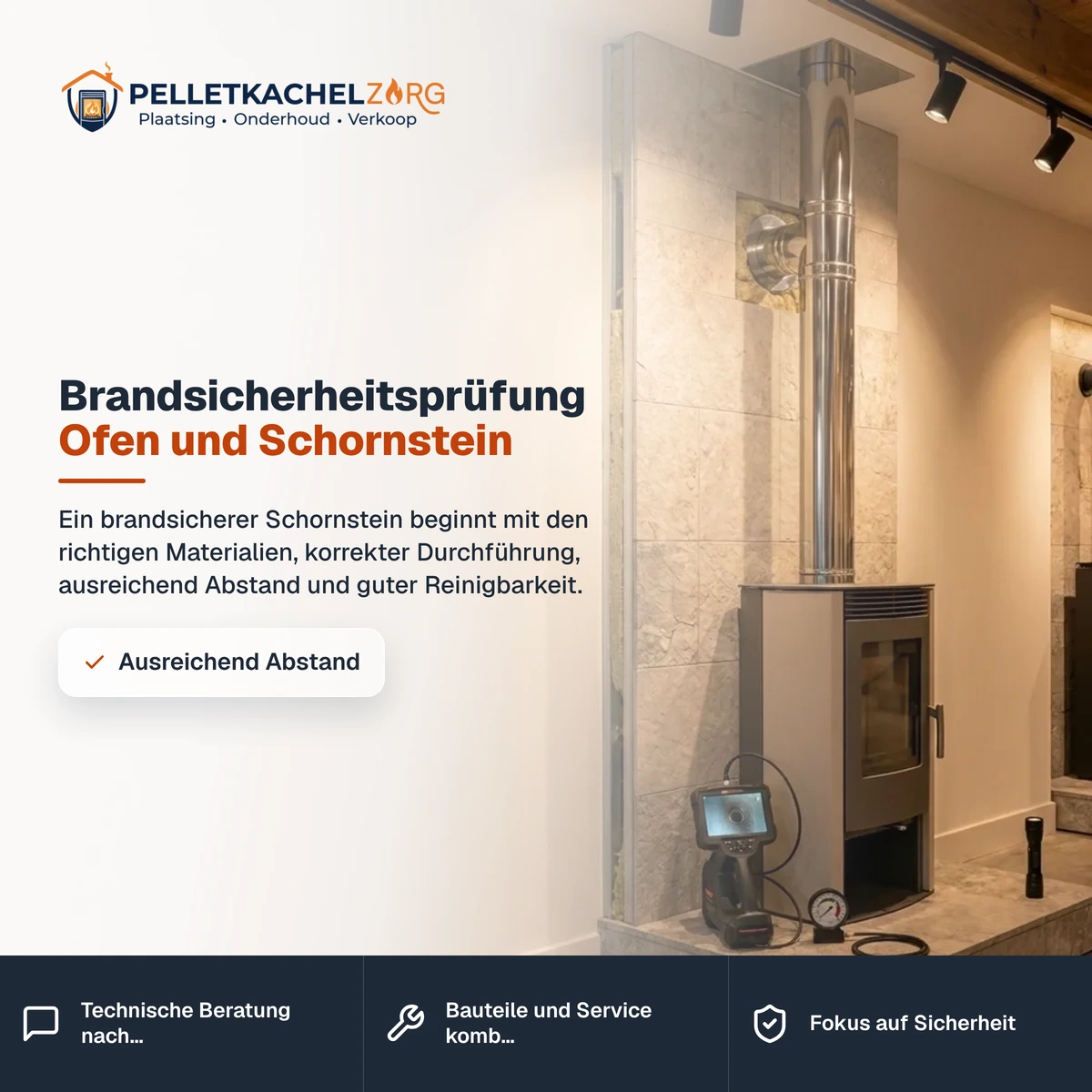 Brandsicherheitsprüfung Ofen und Schornstein