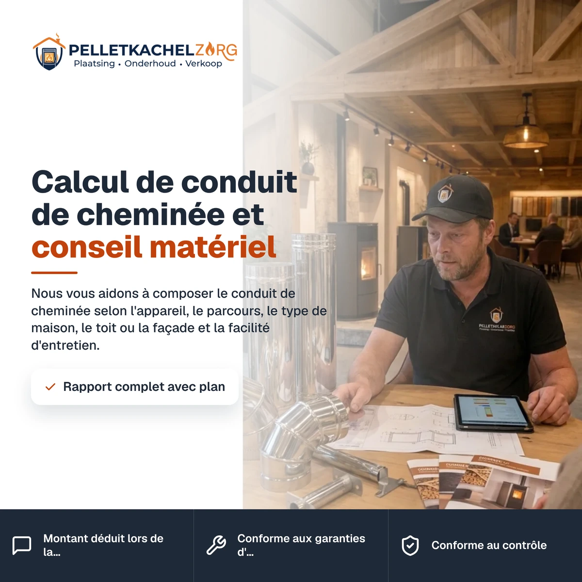 Calcul de conduit de cheminée et conseil matériel