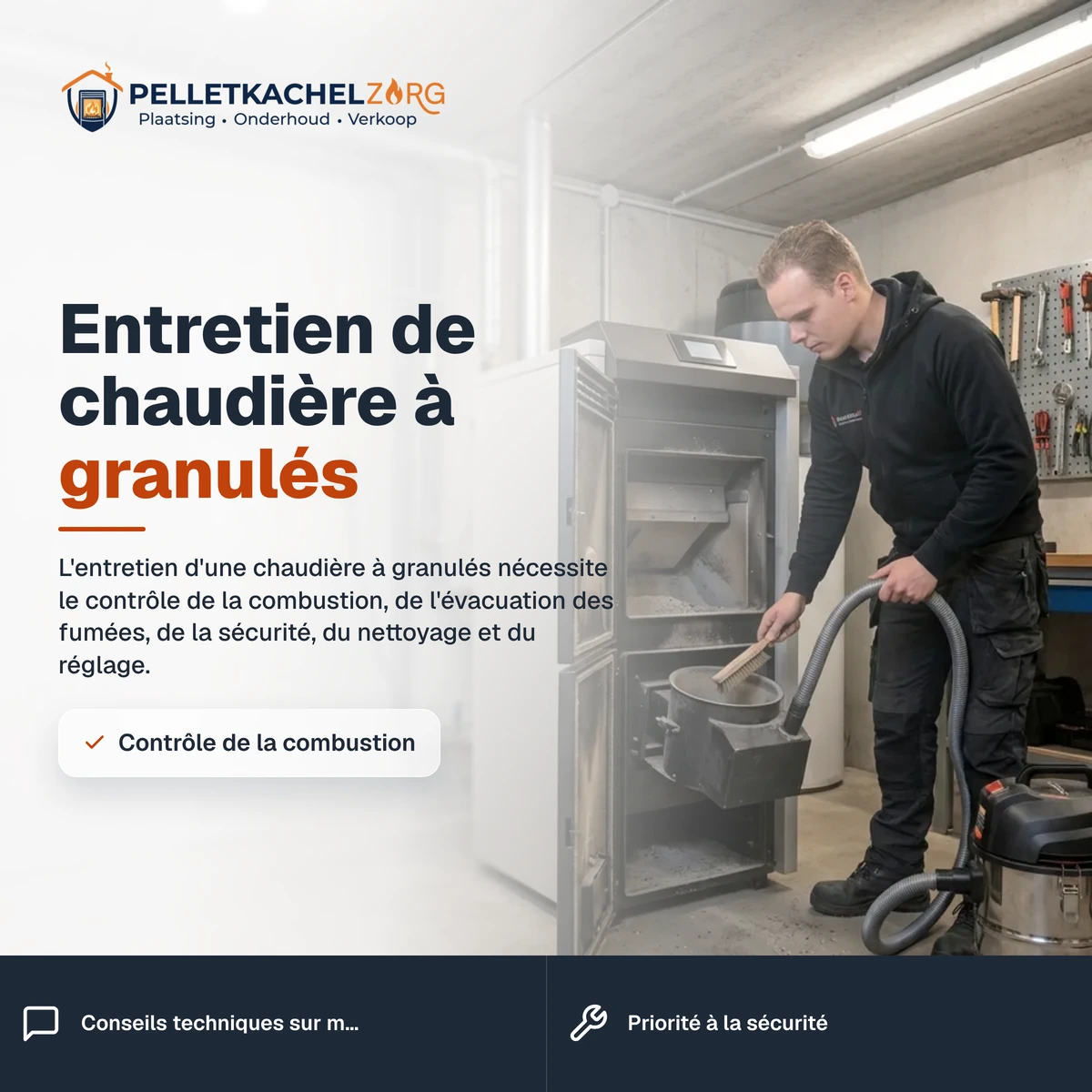 Entretien de chaudière à granulés