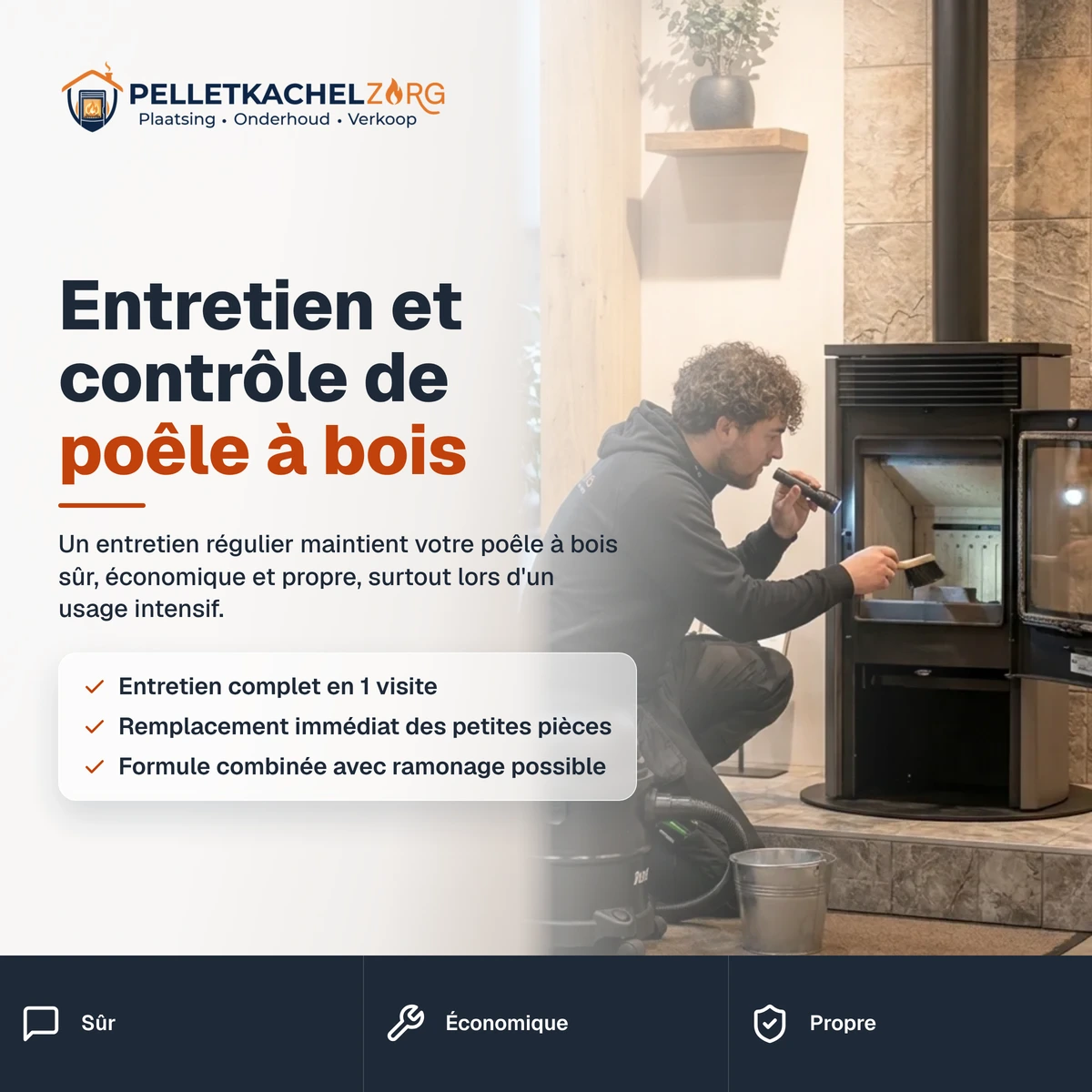 Entretien et contrôle de poêle à bois