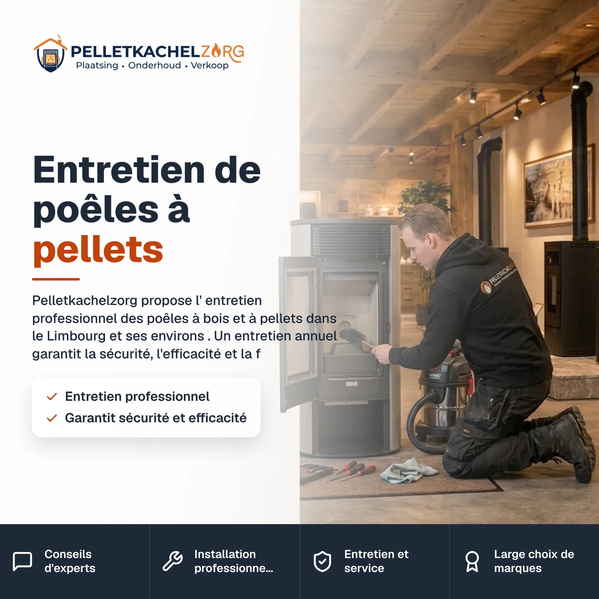 Entretien de poêles à pellets