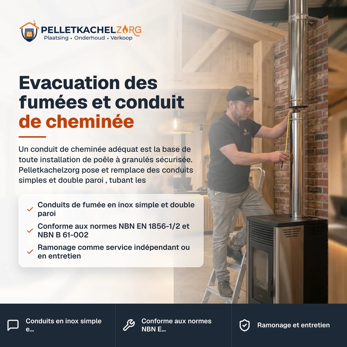 Evacuation des fumées et conduit de cheminée