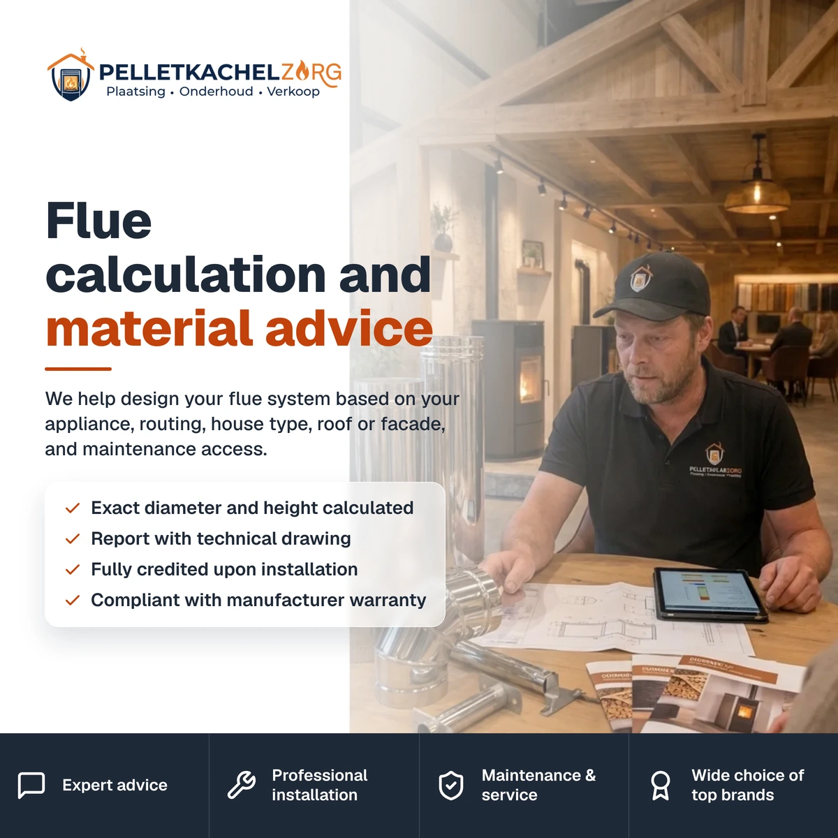 Flue calculation and material advice