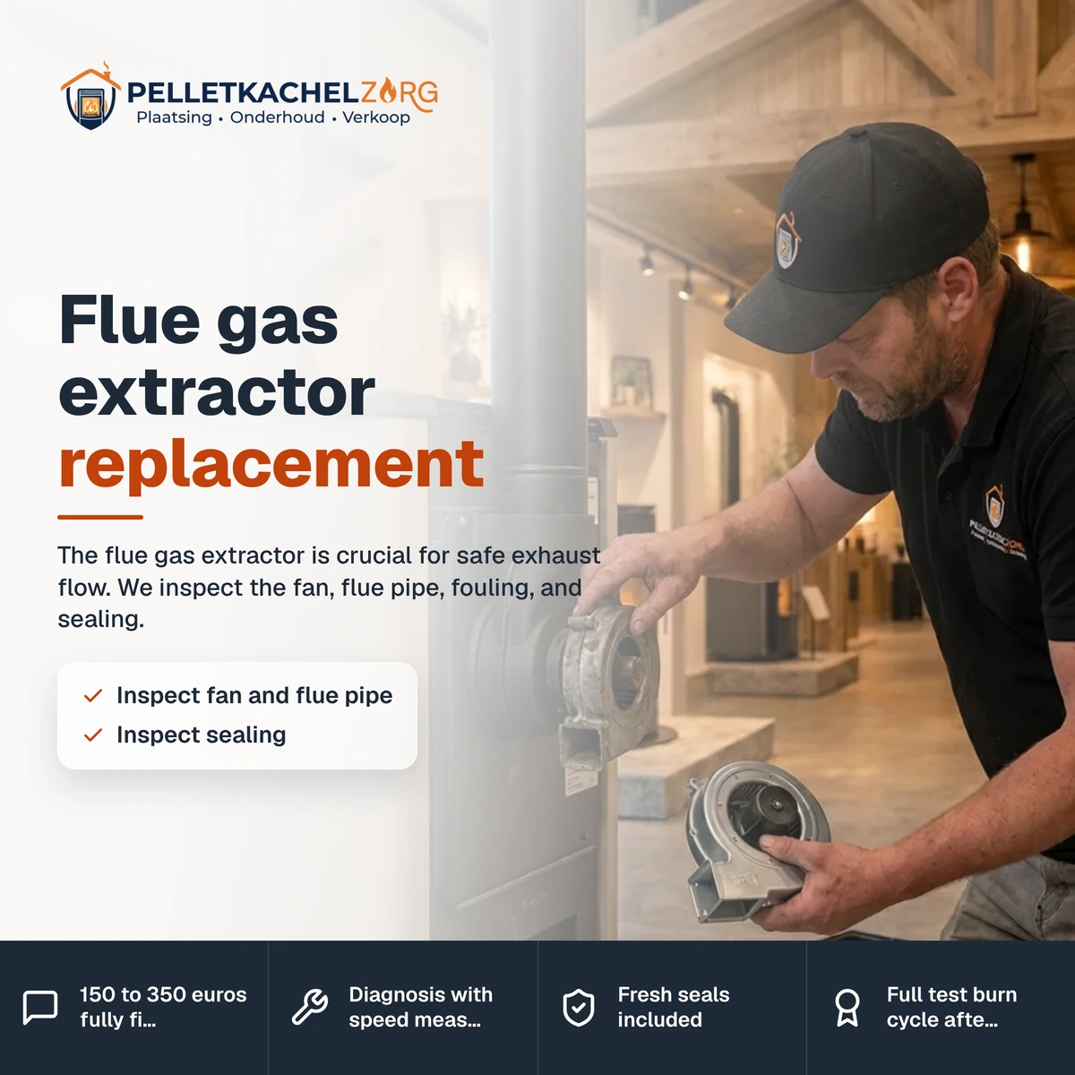 Flue gas extractor replacement