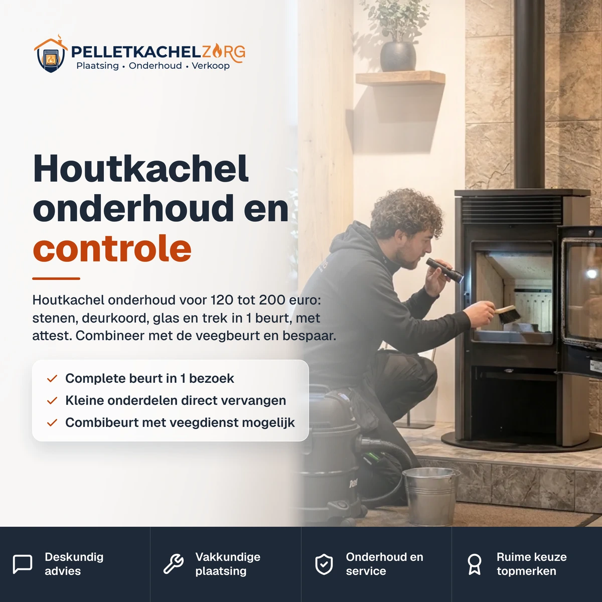 Houtkachel onderhoud en controle
