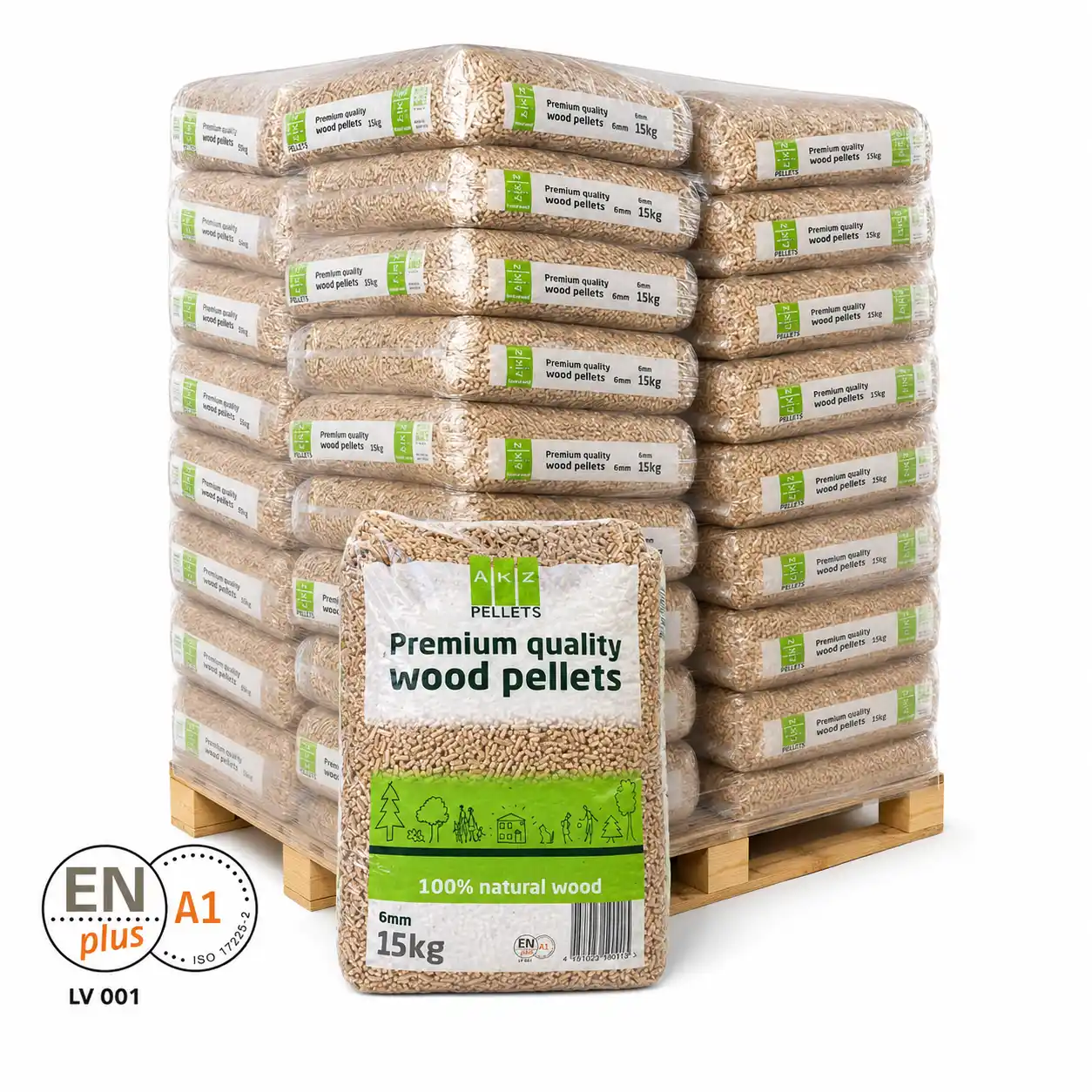 AKZ Premium Pellets - Ganze Palette (65x15Kg)