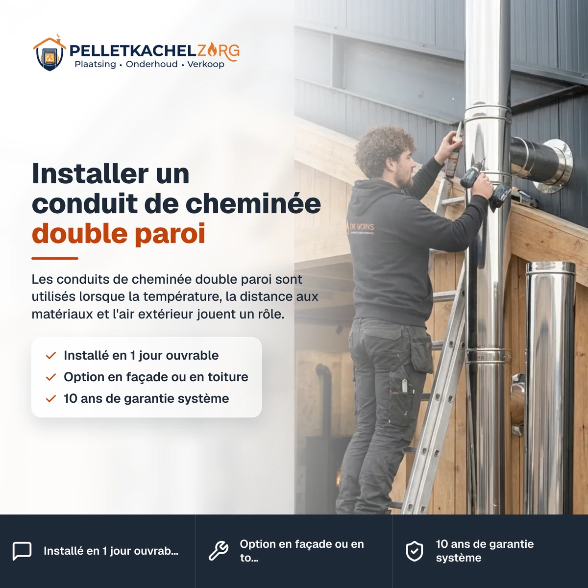 Installer un conduit de cheminée double paroi