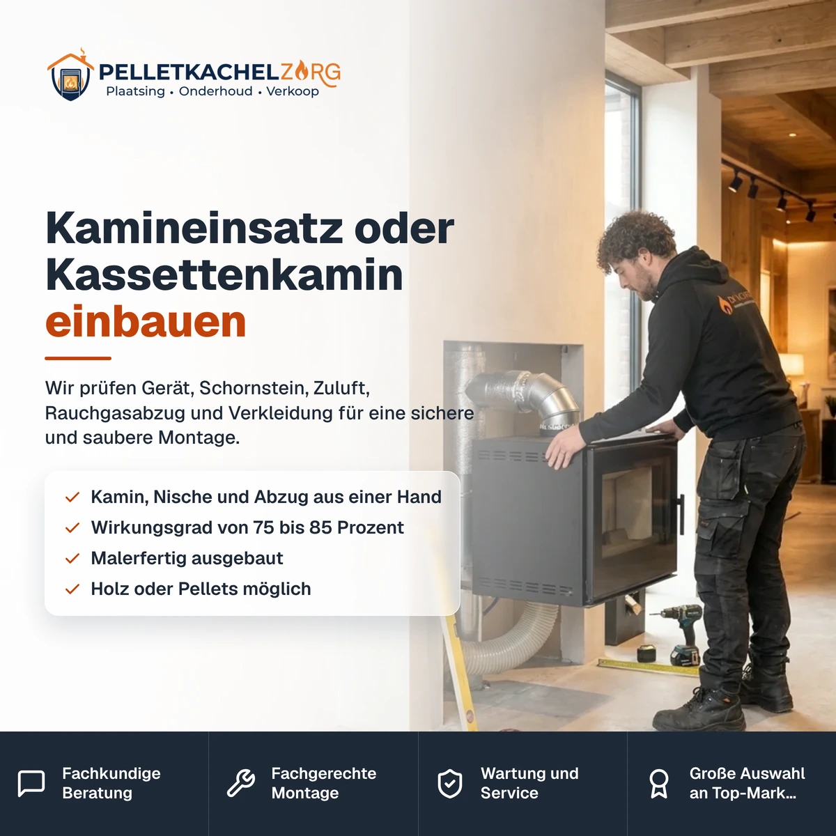 Kamineinsatz oder Kassettenkamin einbauen