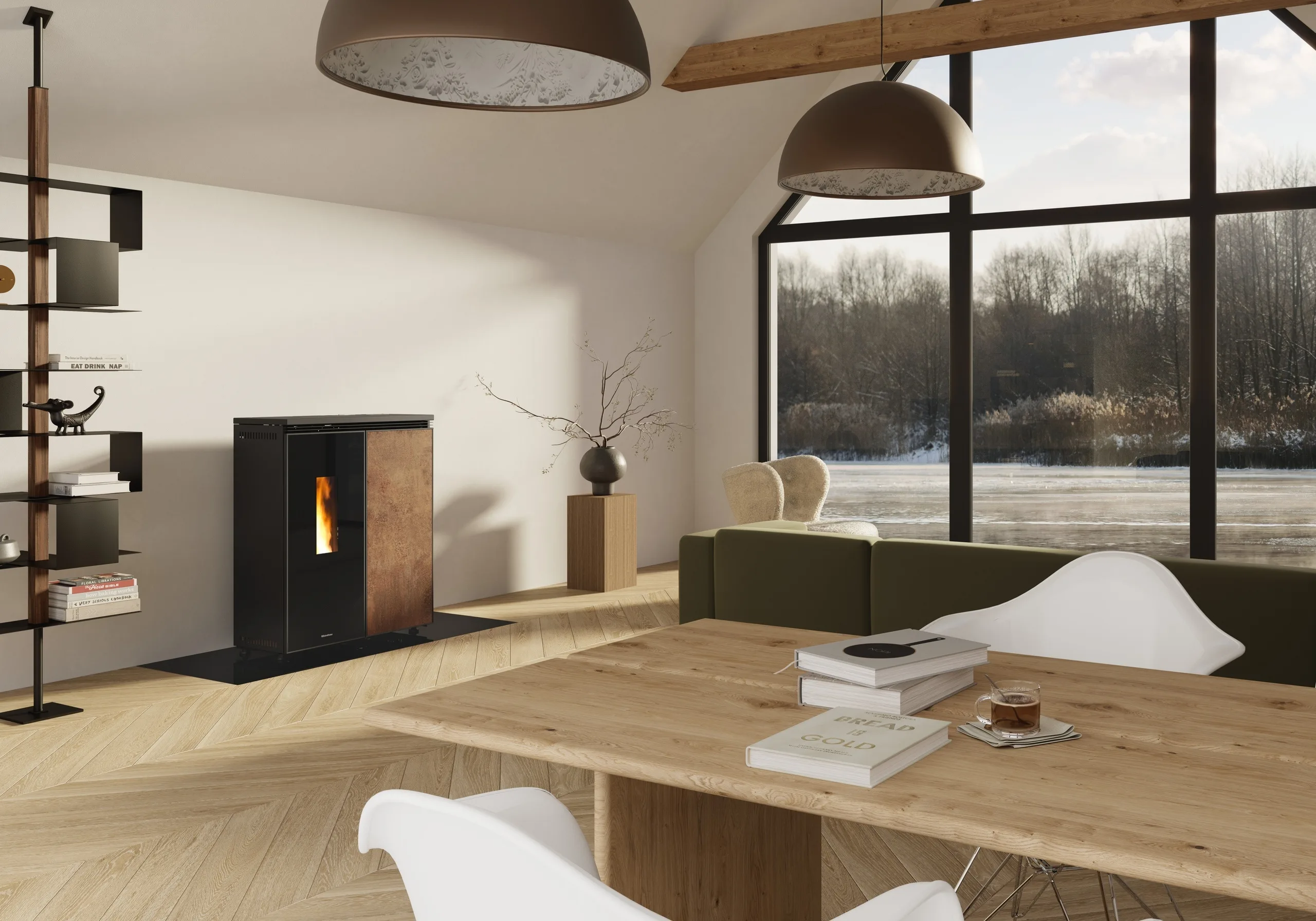 Pelletkachel Extraflame Floriana Idro Crystal – 19,7 kW