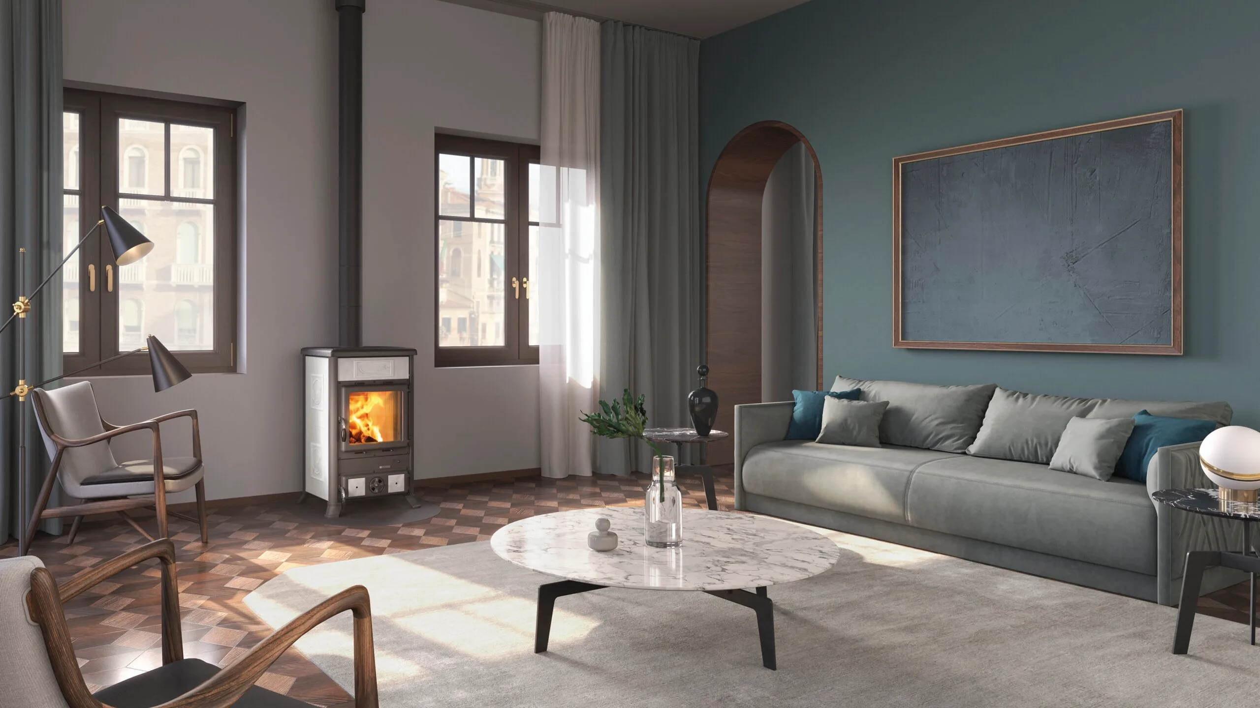 Houtkachel La Nordica Rossella R1.16 Ceramica – 9 kW – 5