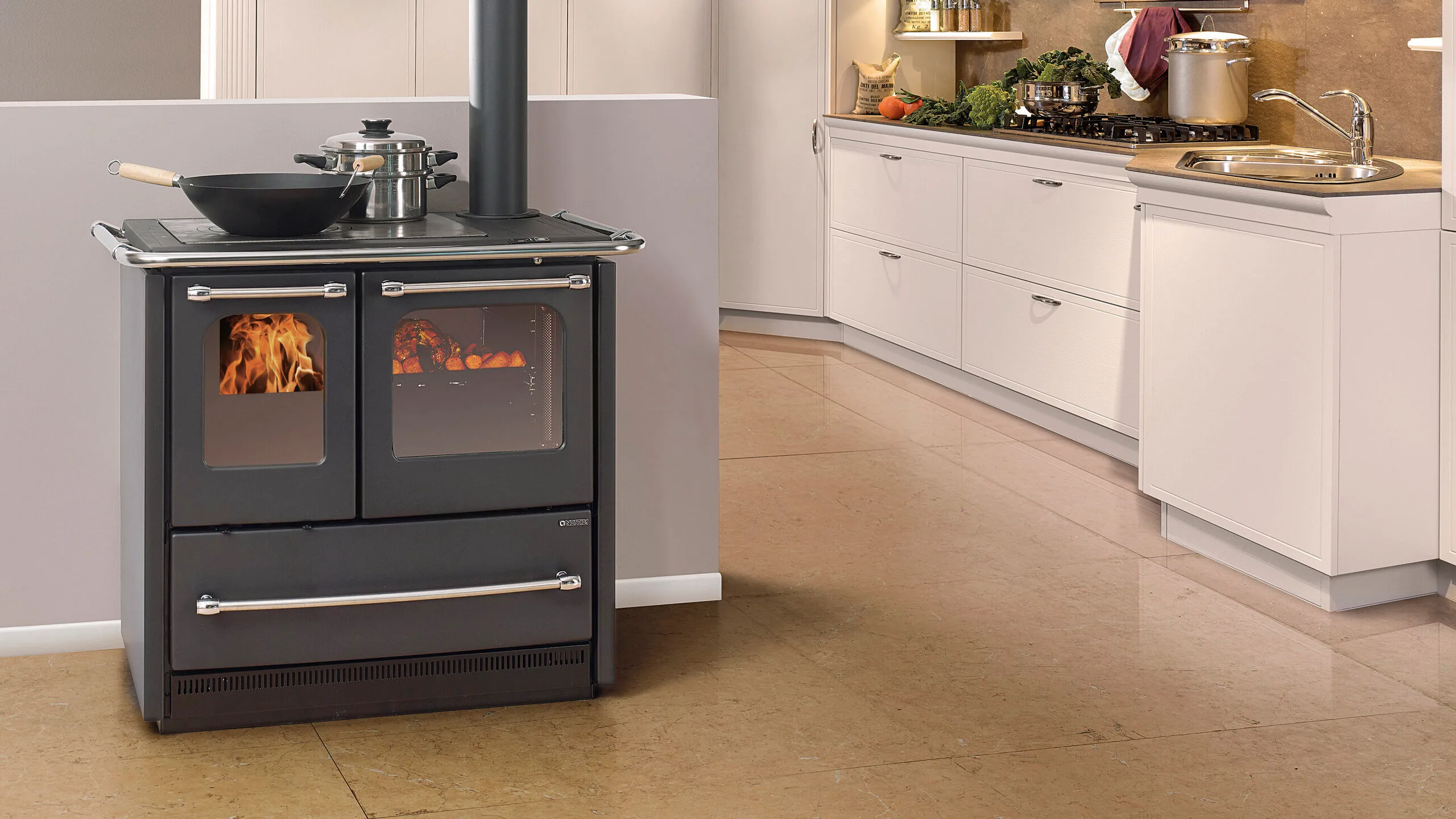 Houtfornuis La Nordica Sovrana Easy.16 – 7,5 kW 2