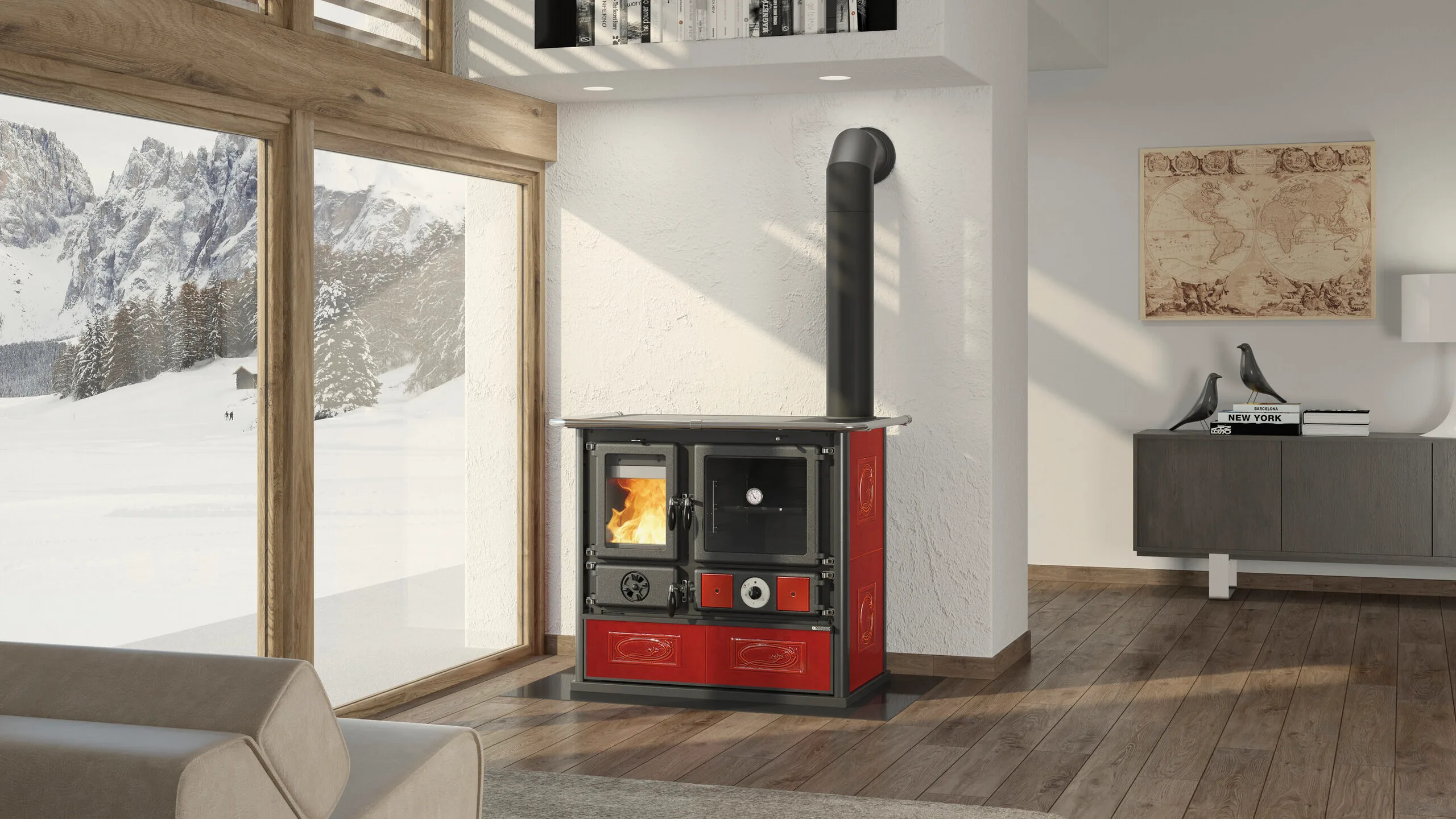 CV-houtfornuis La Nordica Termorosa DSA Lean Liberty – 12,4 kW 2