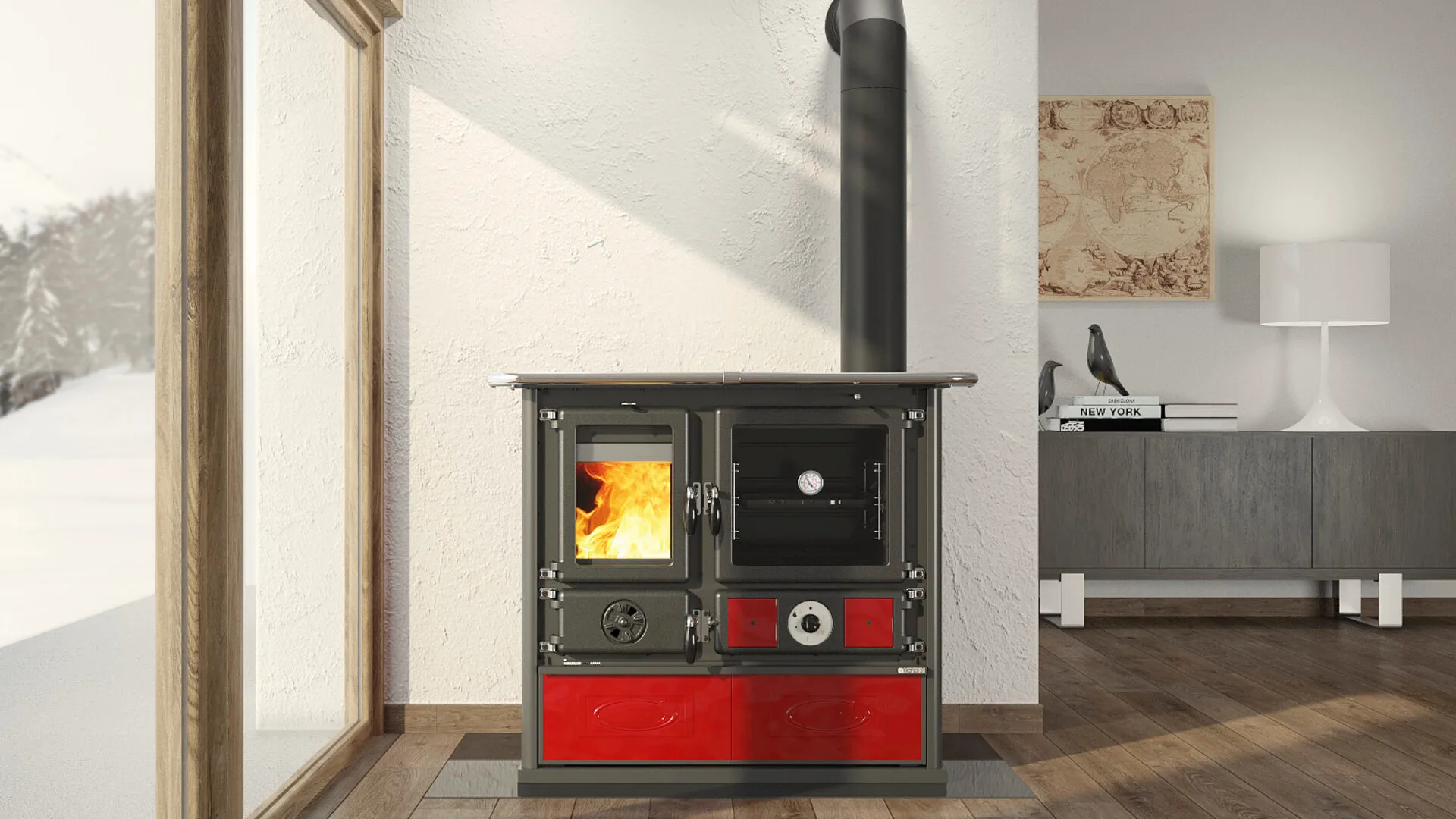 CV-houtfornuis La Nordica Termorosa DSA Lean Liberty – 12,4 kW 3