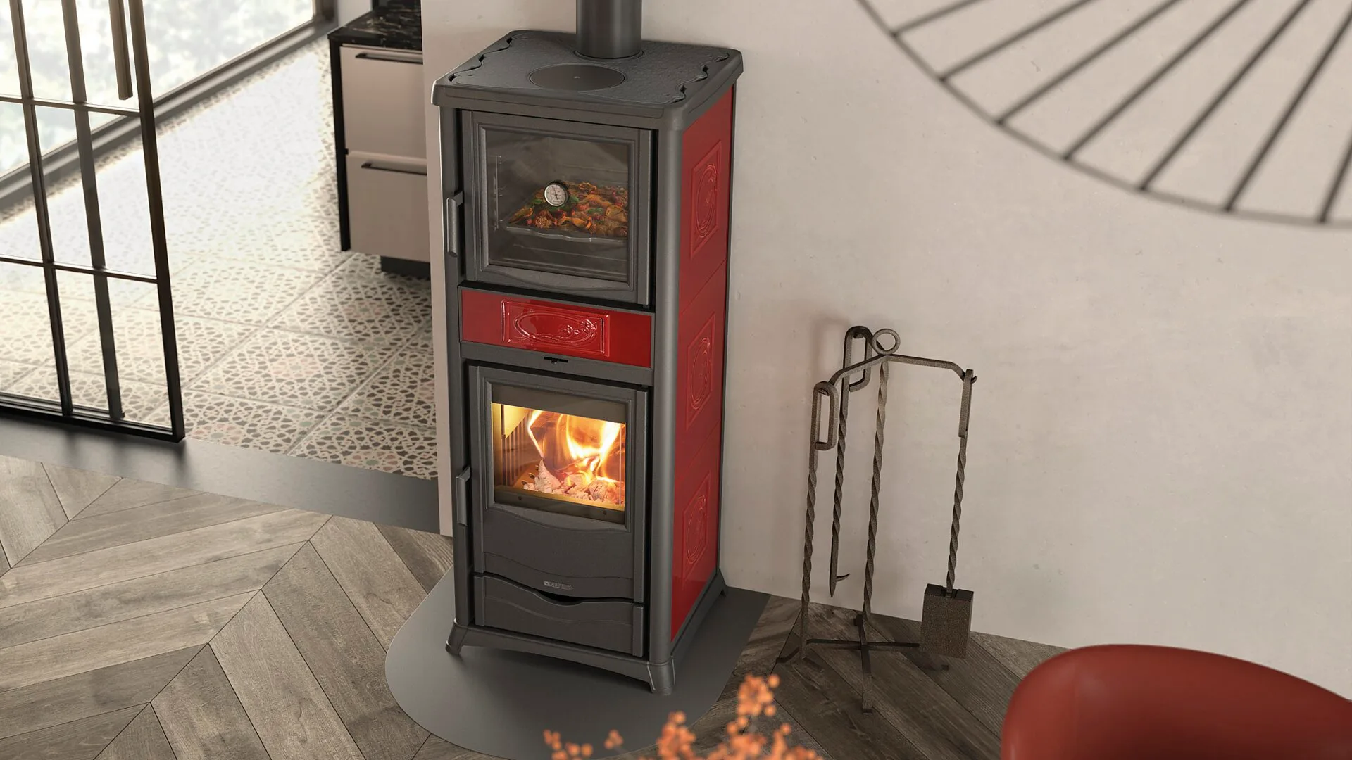 CV-houtkachel La Nordica Termorossella Plus Forno DSA.16 Ceramica – 11,1 kW 3