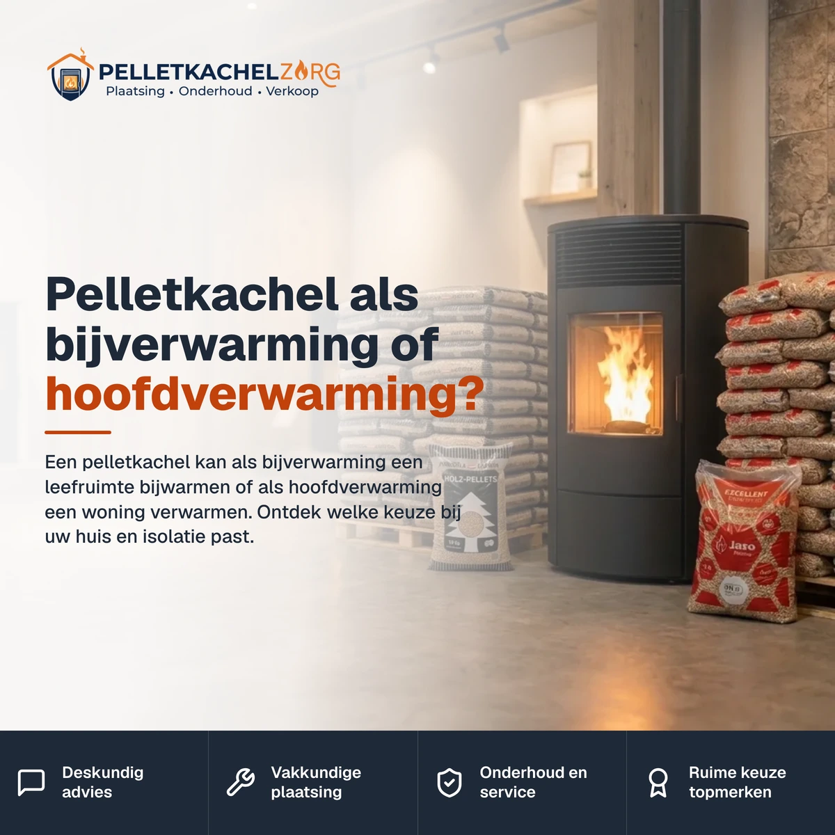 Pelletkachel als bijverwarming of hoofdverwarming?