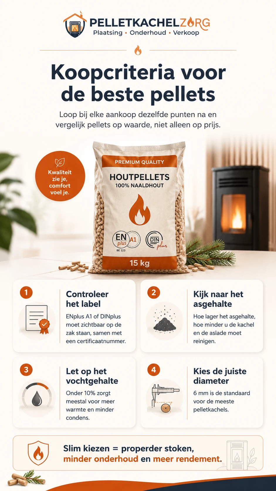 Koopcriteria voor de beste pellets op een rij