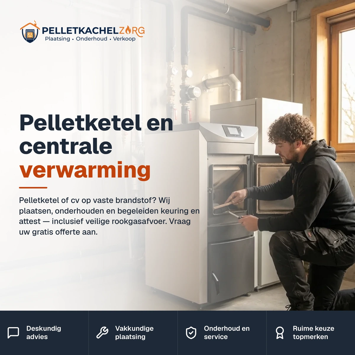 Pelletketel en centrale verwarming