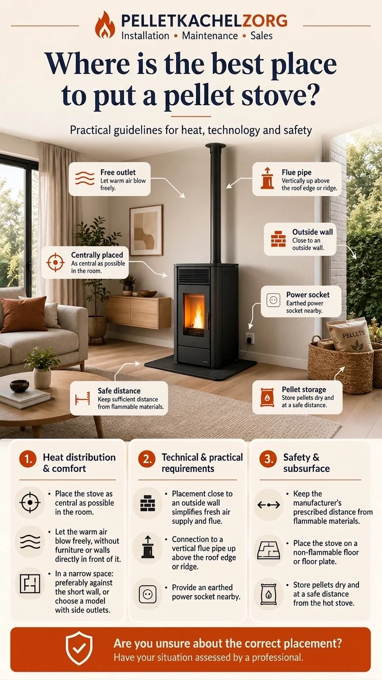 Where is the best place to install my pellet stove Where is the best place to install my pellet stove
