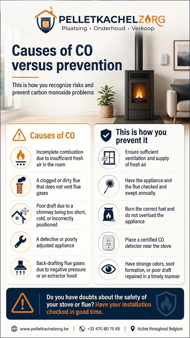 CO danger with stoves and fireplaces