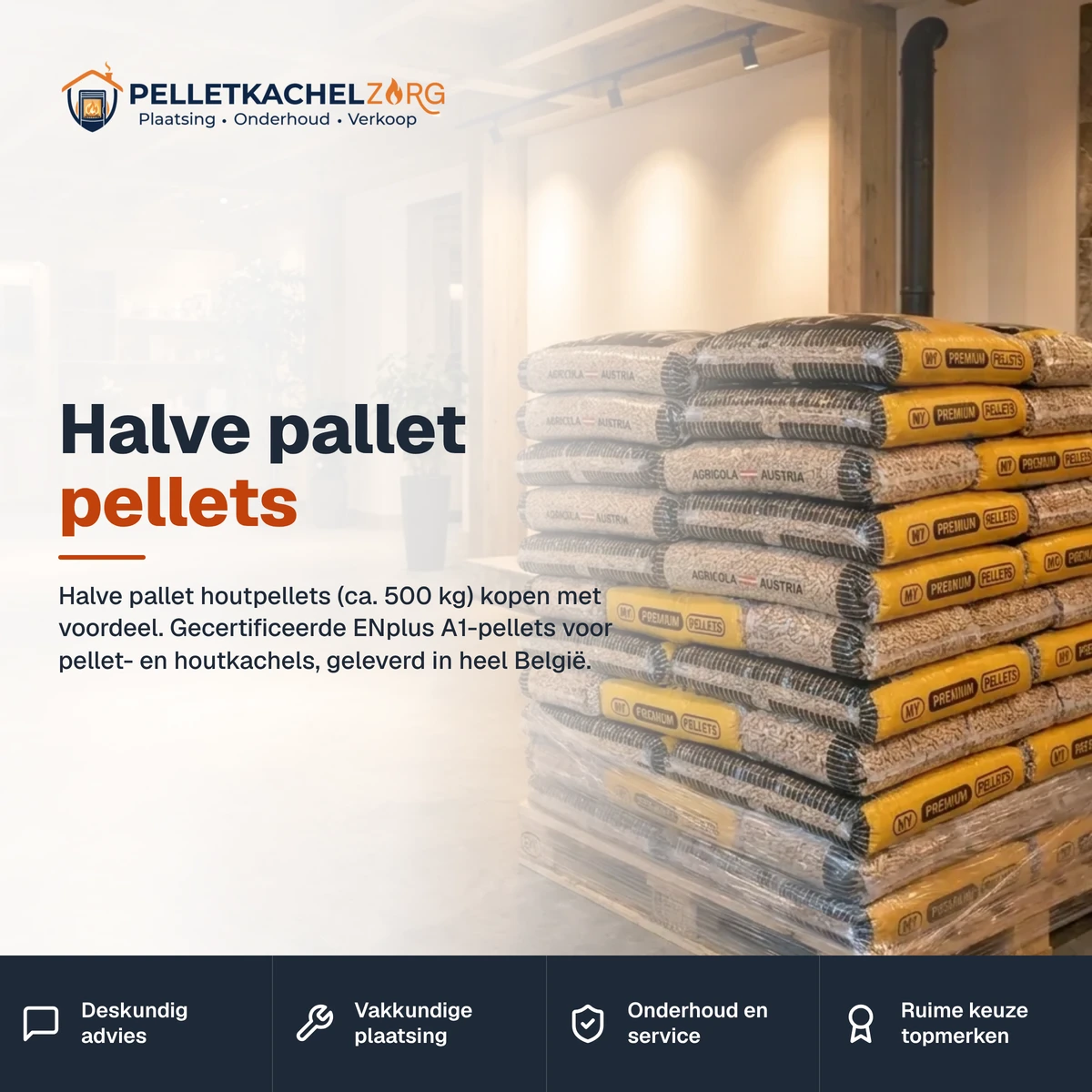 Halve pallet pellets