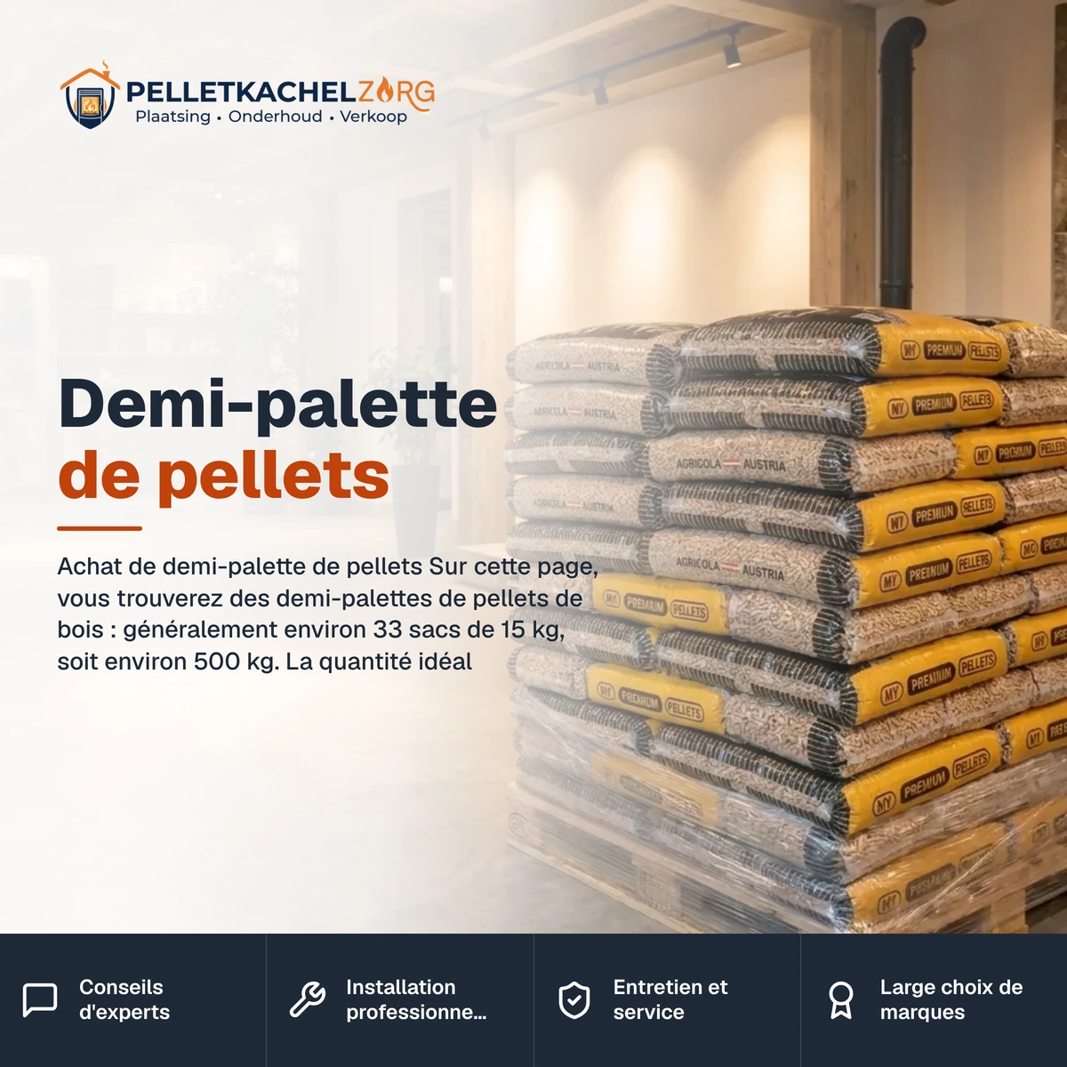 Demi-palette de pellets