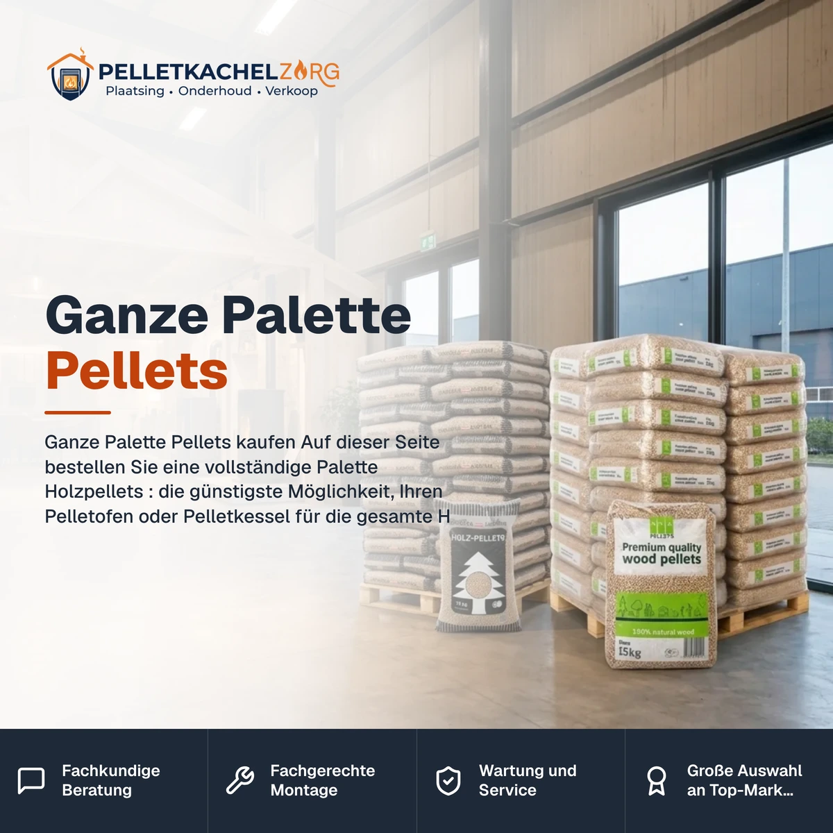 Ganze Palette Pellets