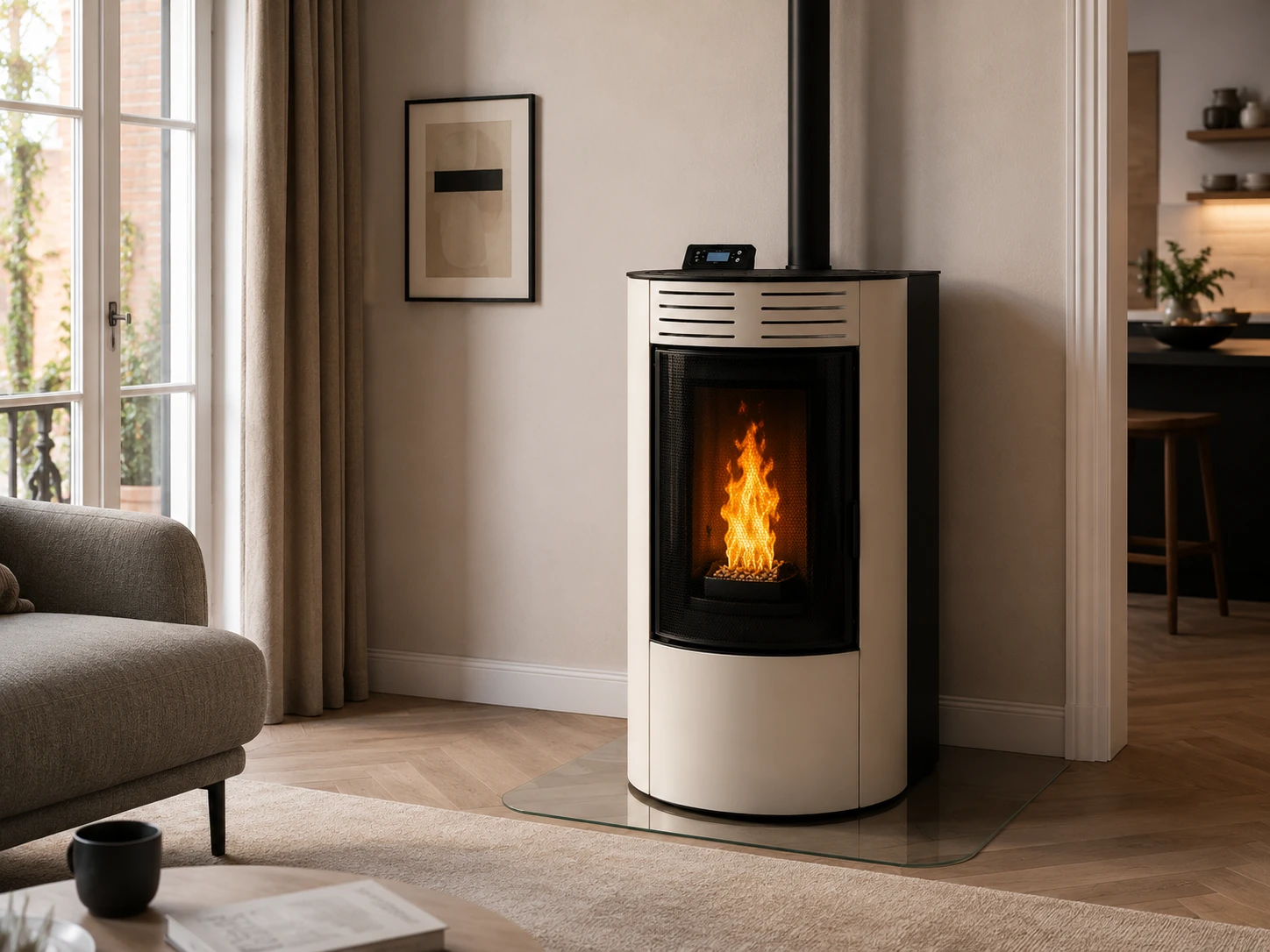 Pelletkachel TMC 900 Ronde Glass – 9,0 kW – 6