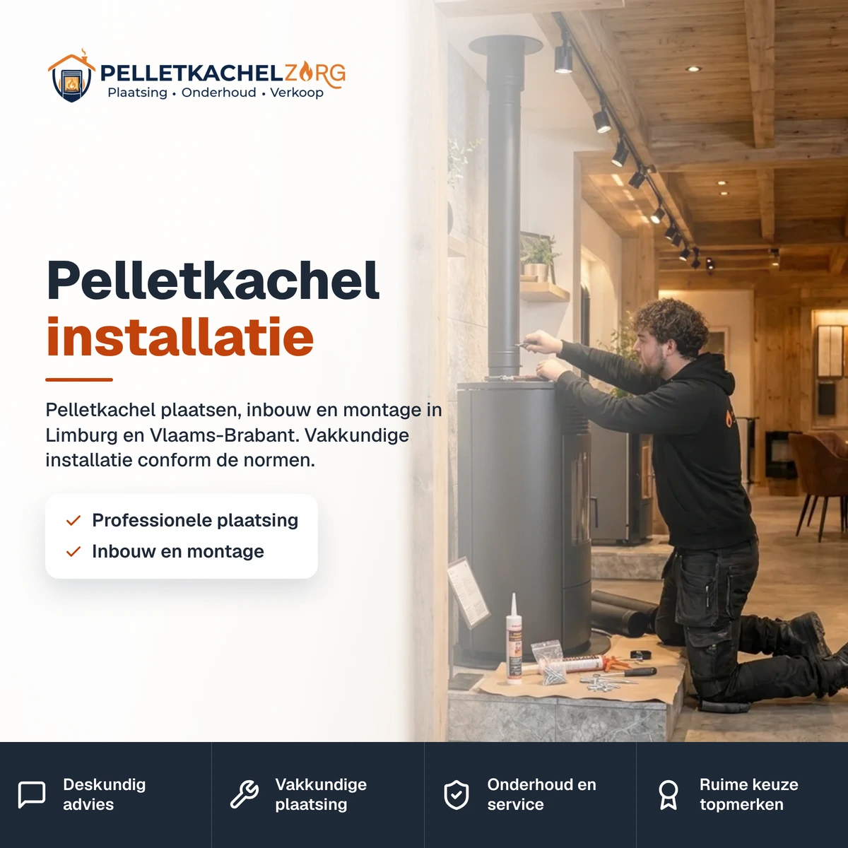 Pelletkachel installatie
