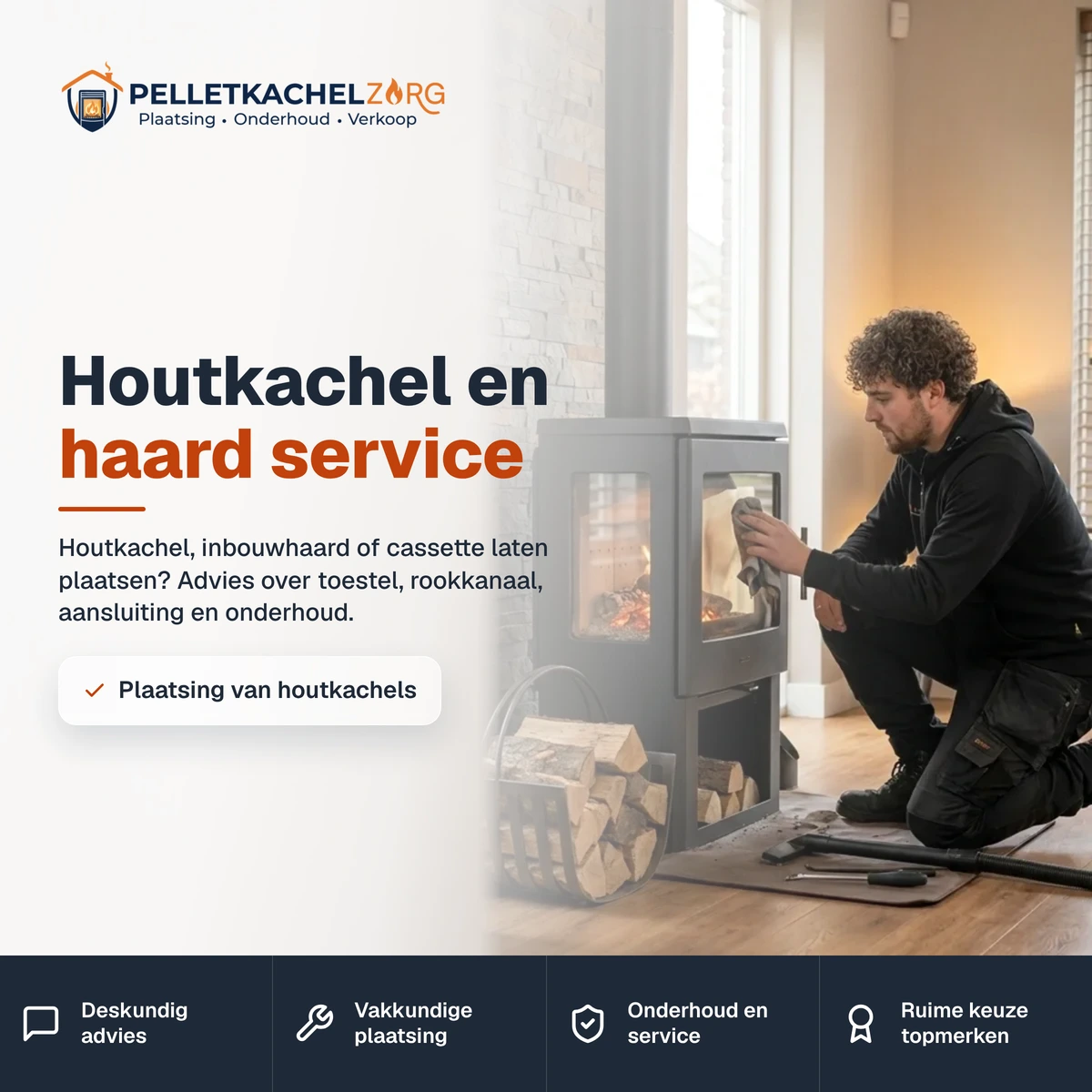 Houtkachel en haard service