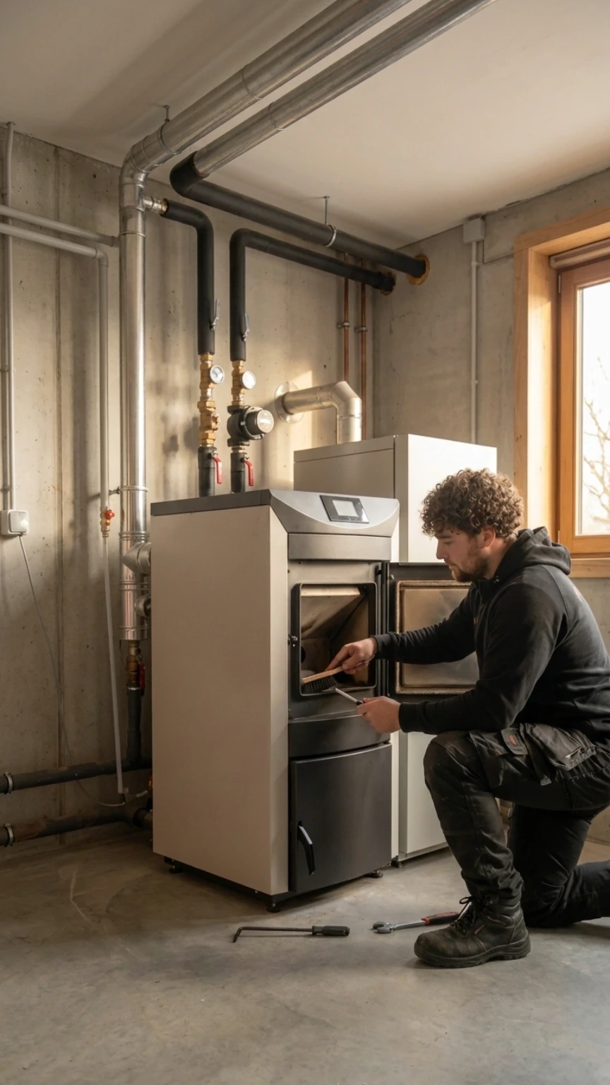 Pelletketel en centrale verwarming