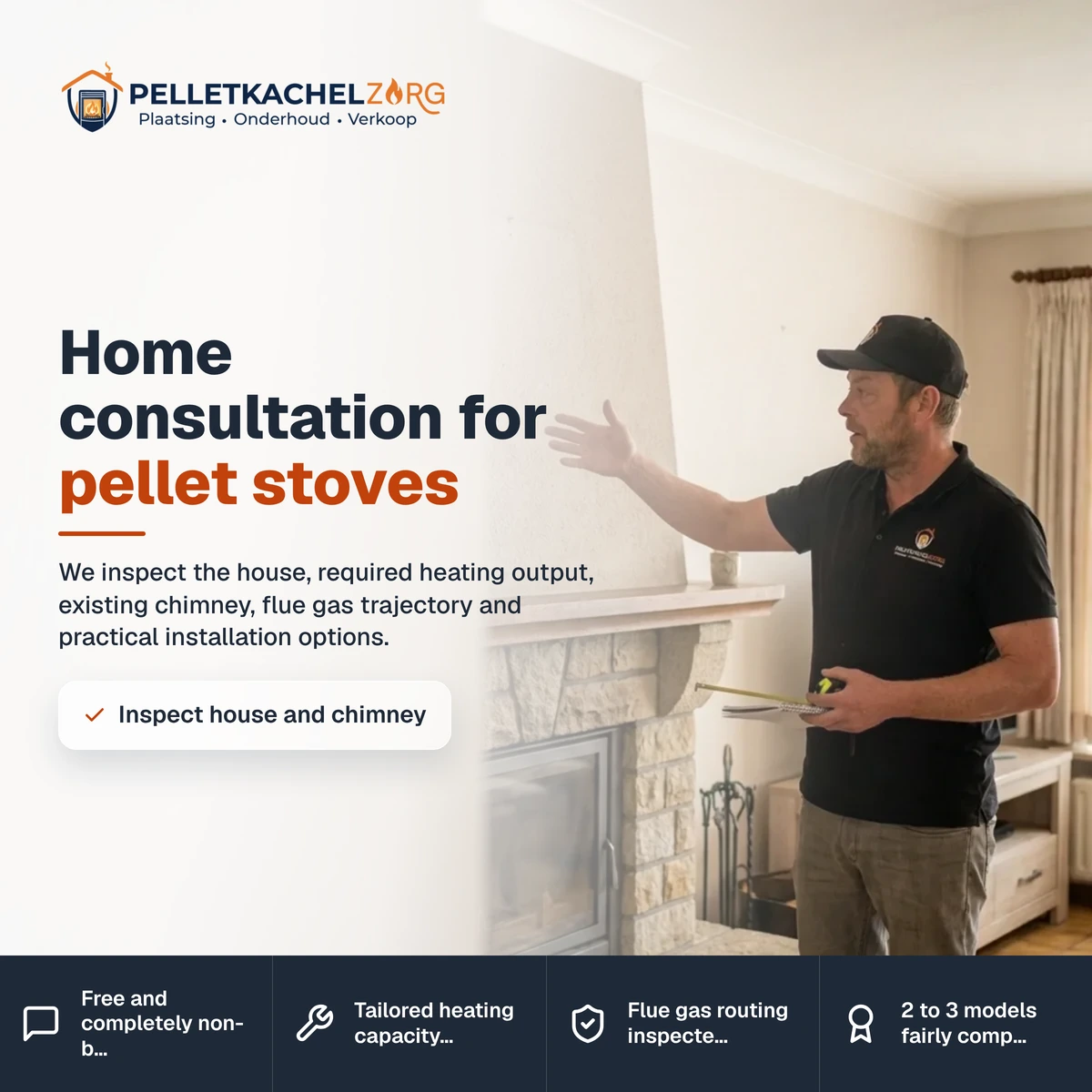 Home consultation for pellet stoves