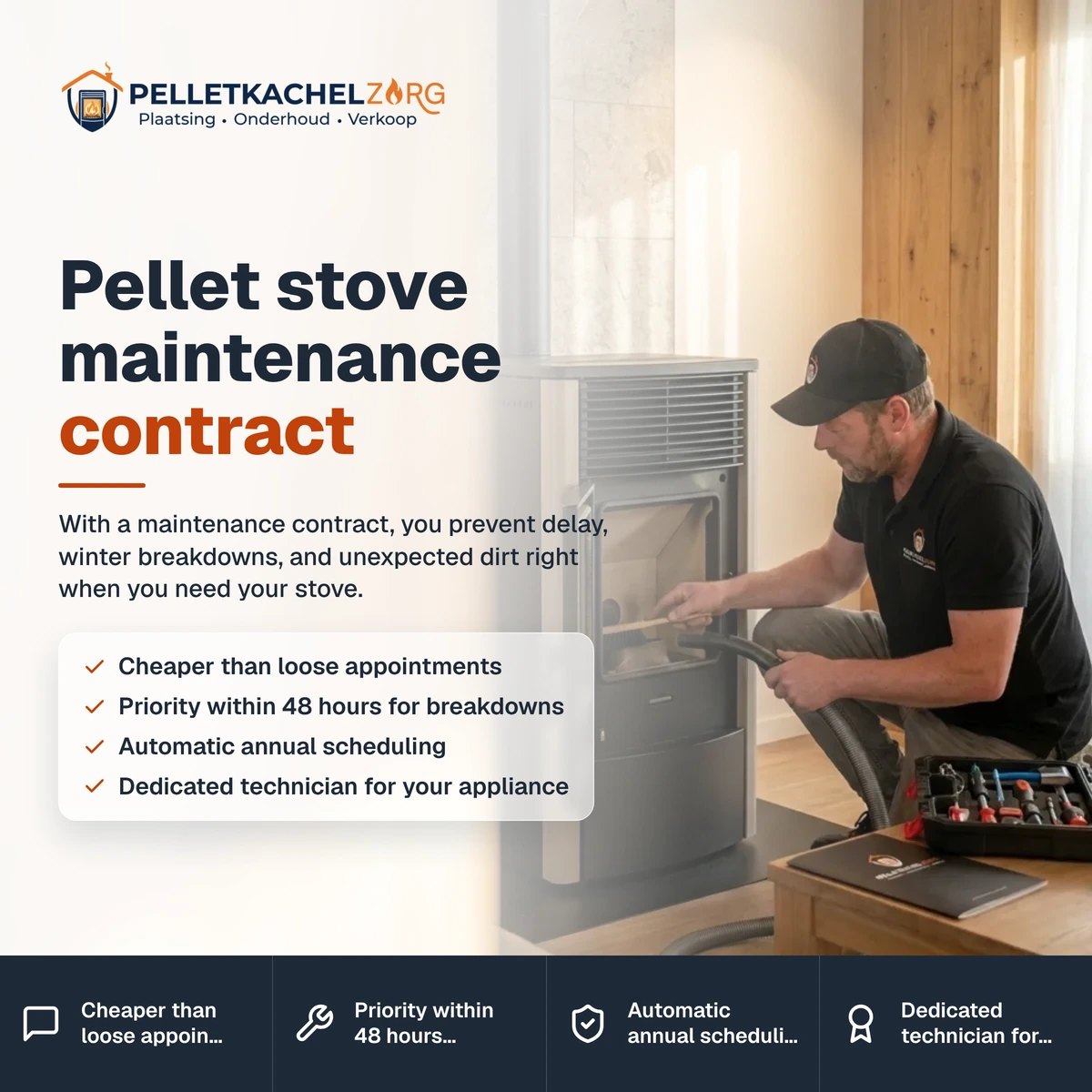 Pellet stove maintenance contract