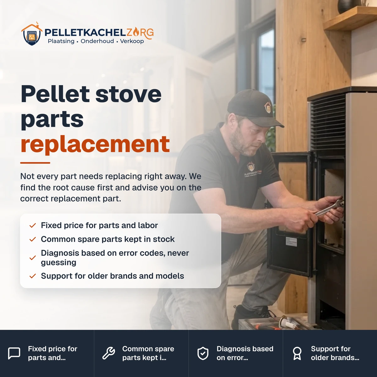 Pellet stove parts replacement