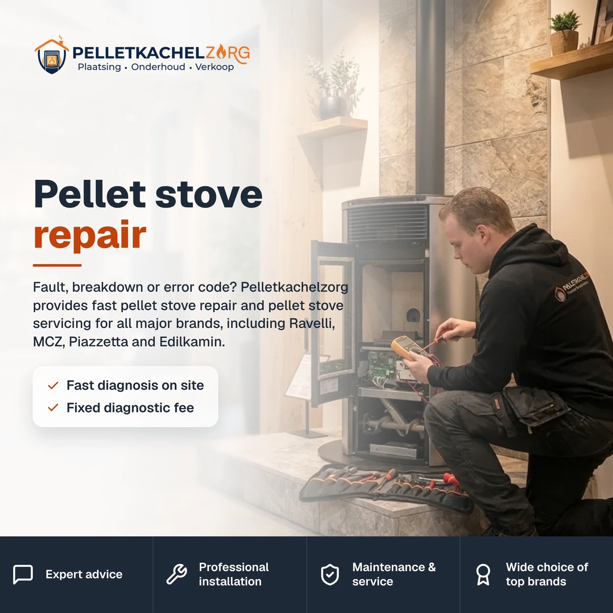 Pellet stove repair
