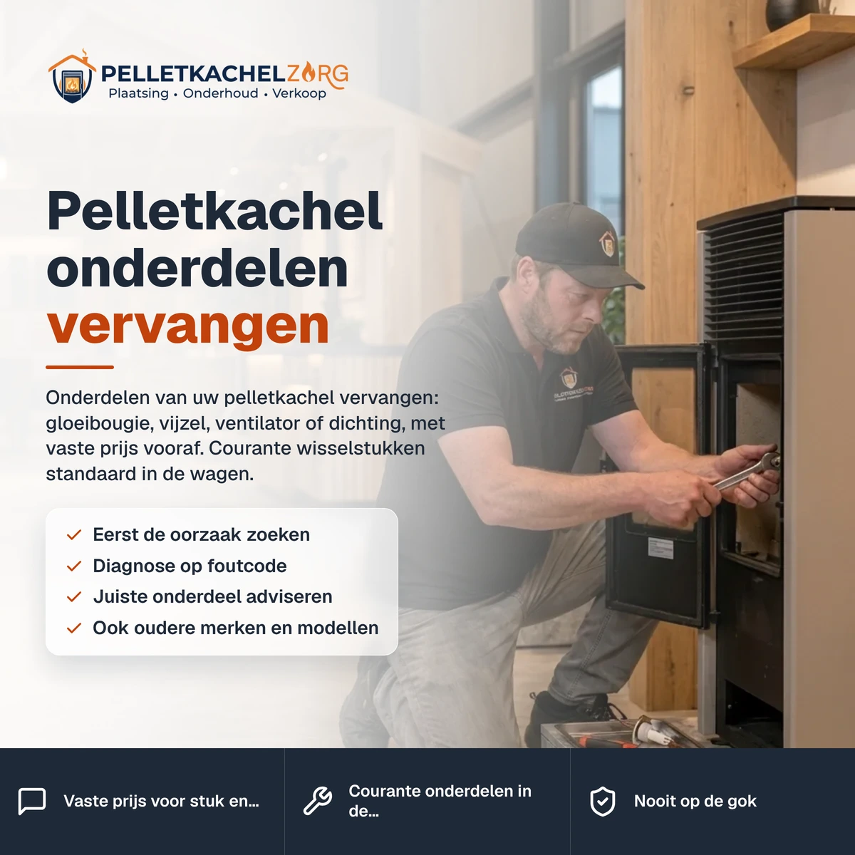 Pelletkachel onderdelen vervangen