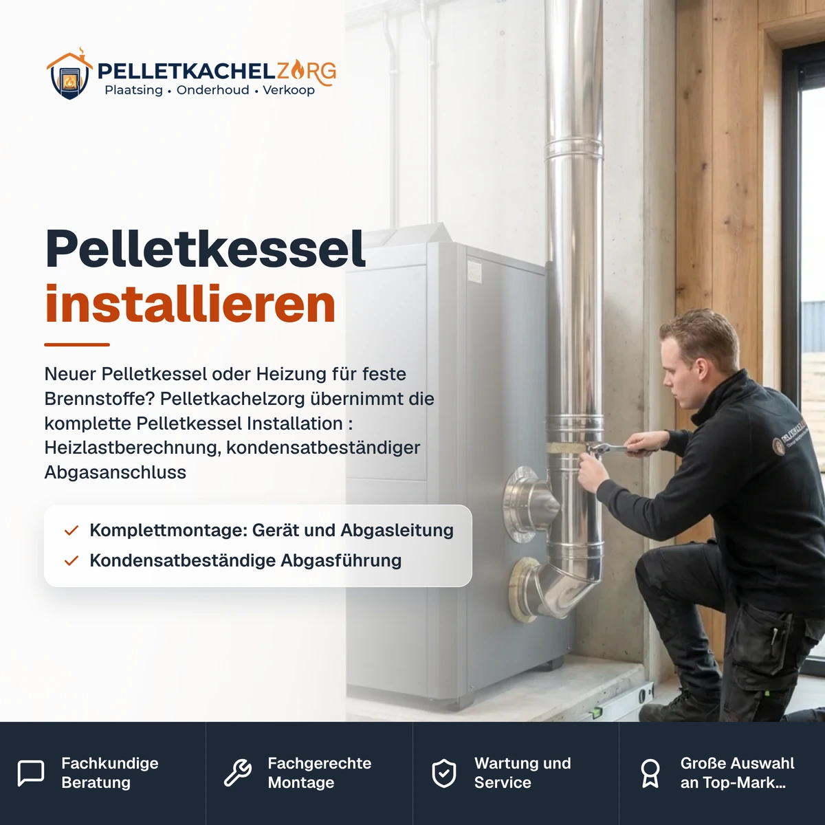 Pelletkessel installieren