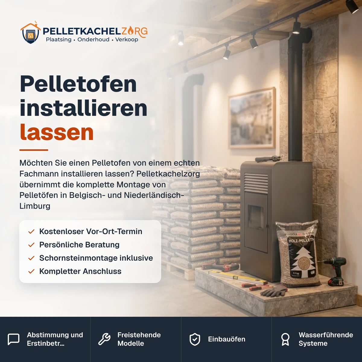 Pelletofen installieren