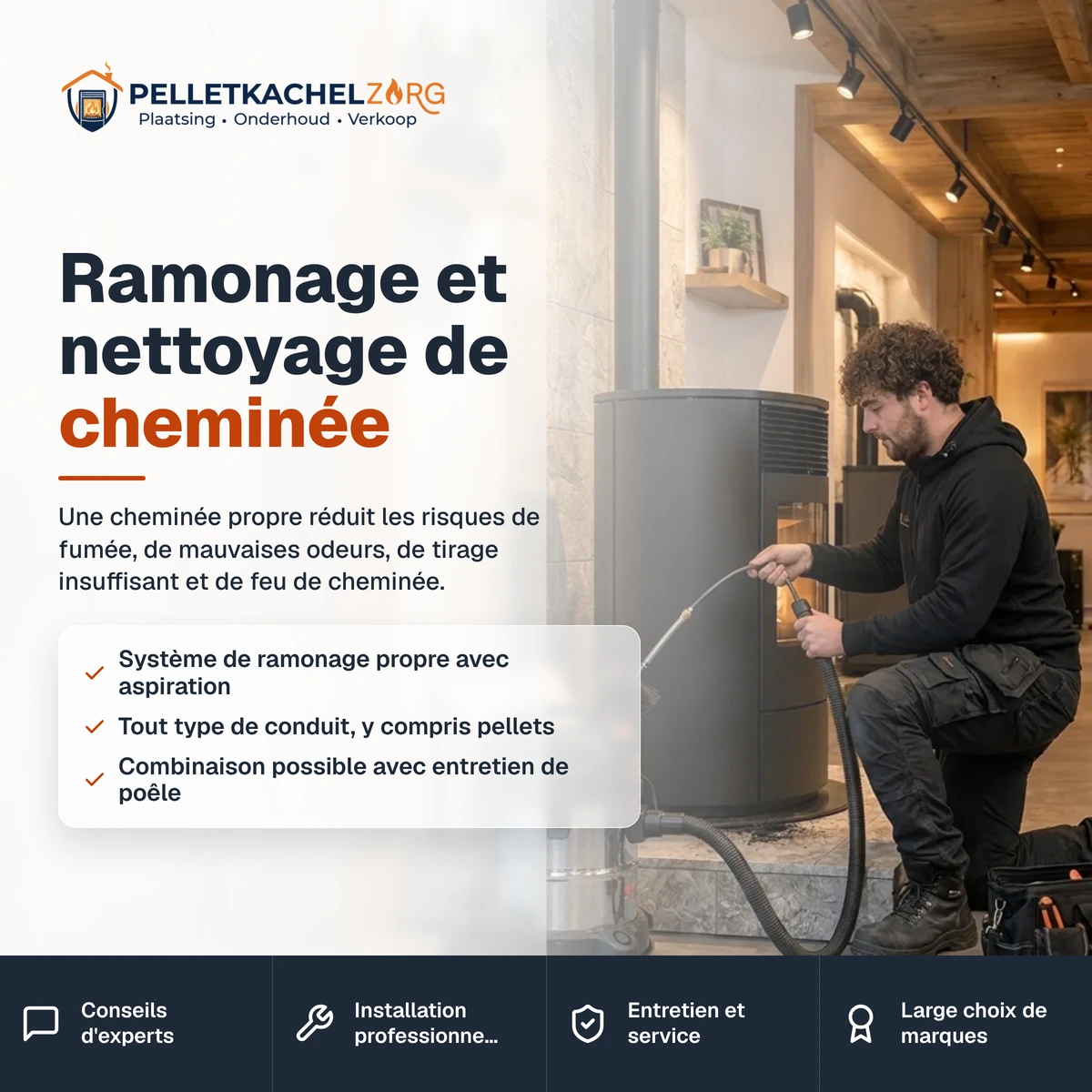 Ramonage et nettoyage de cheminée