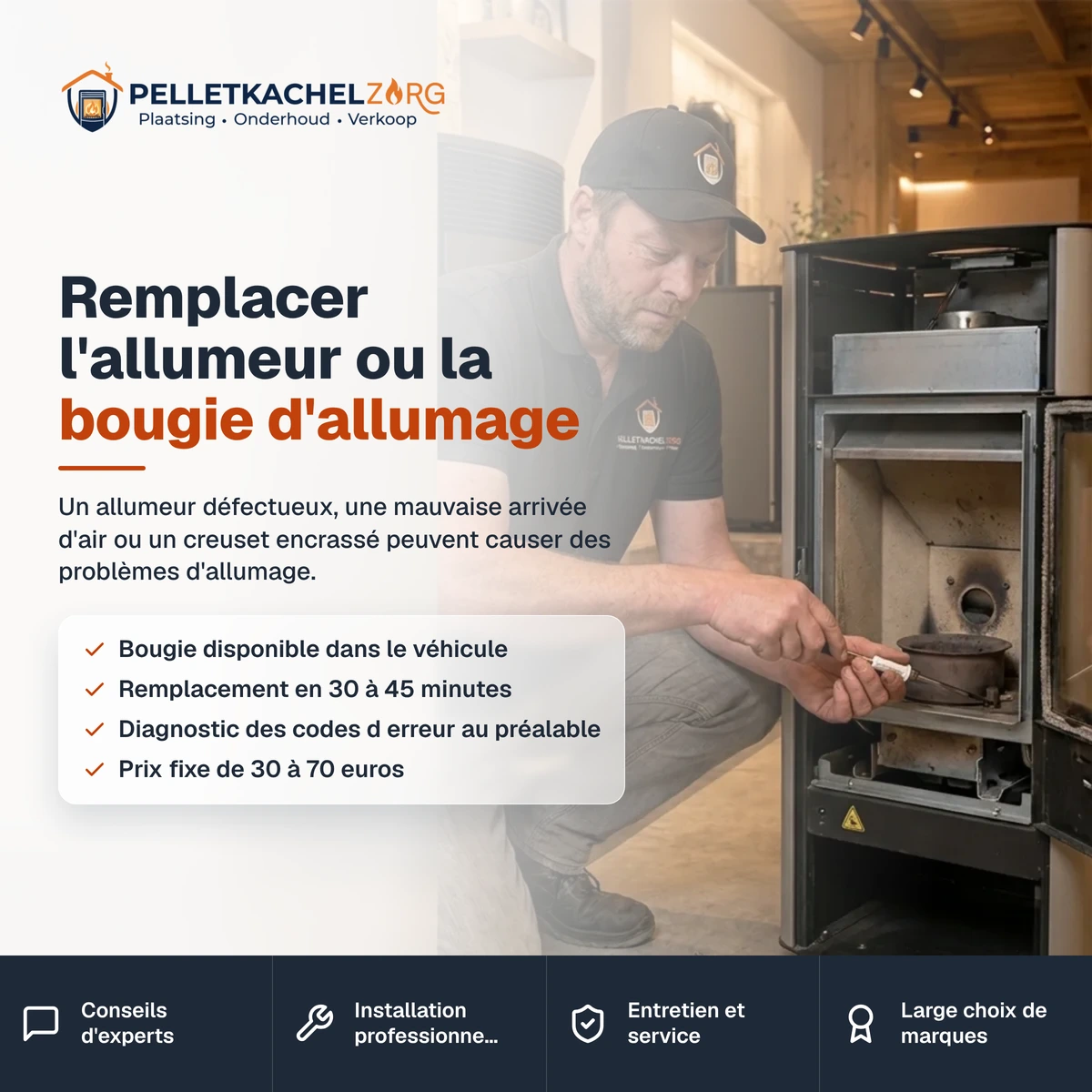 Remplacer l'allumeur ou la bougie d'allumage