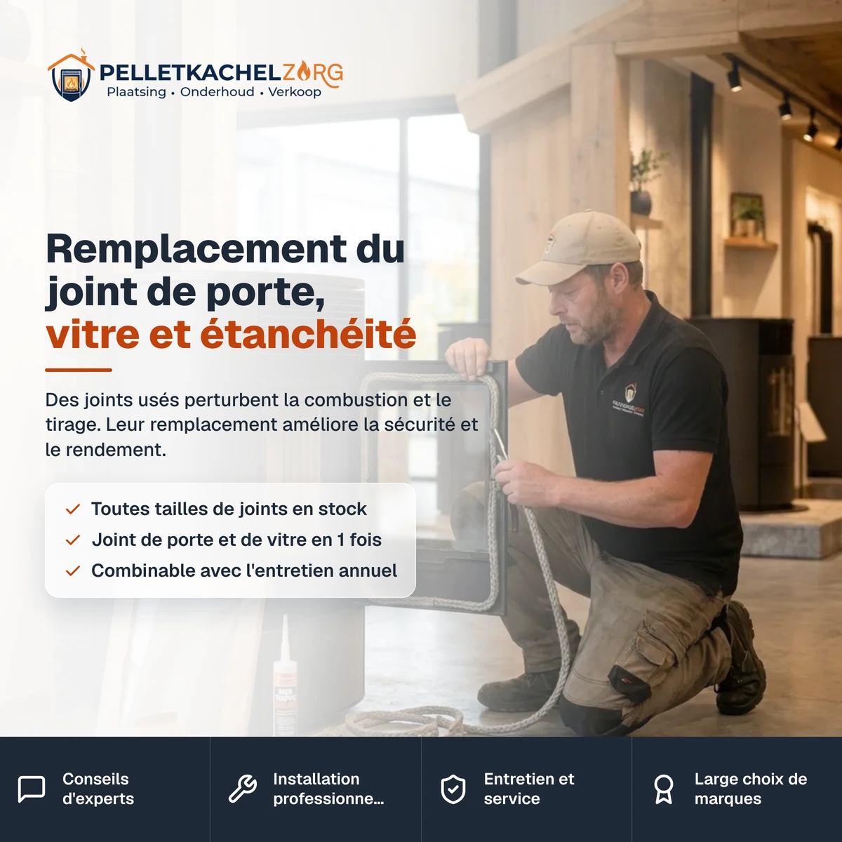 Remplacement du joint de porte, vitre et étanchéité