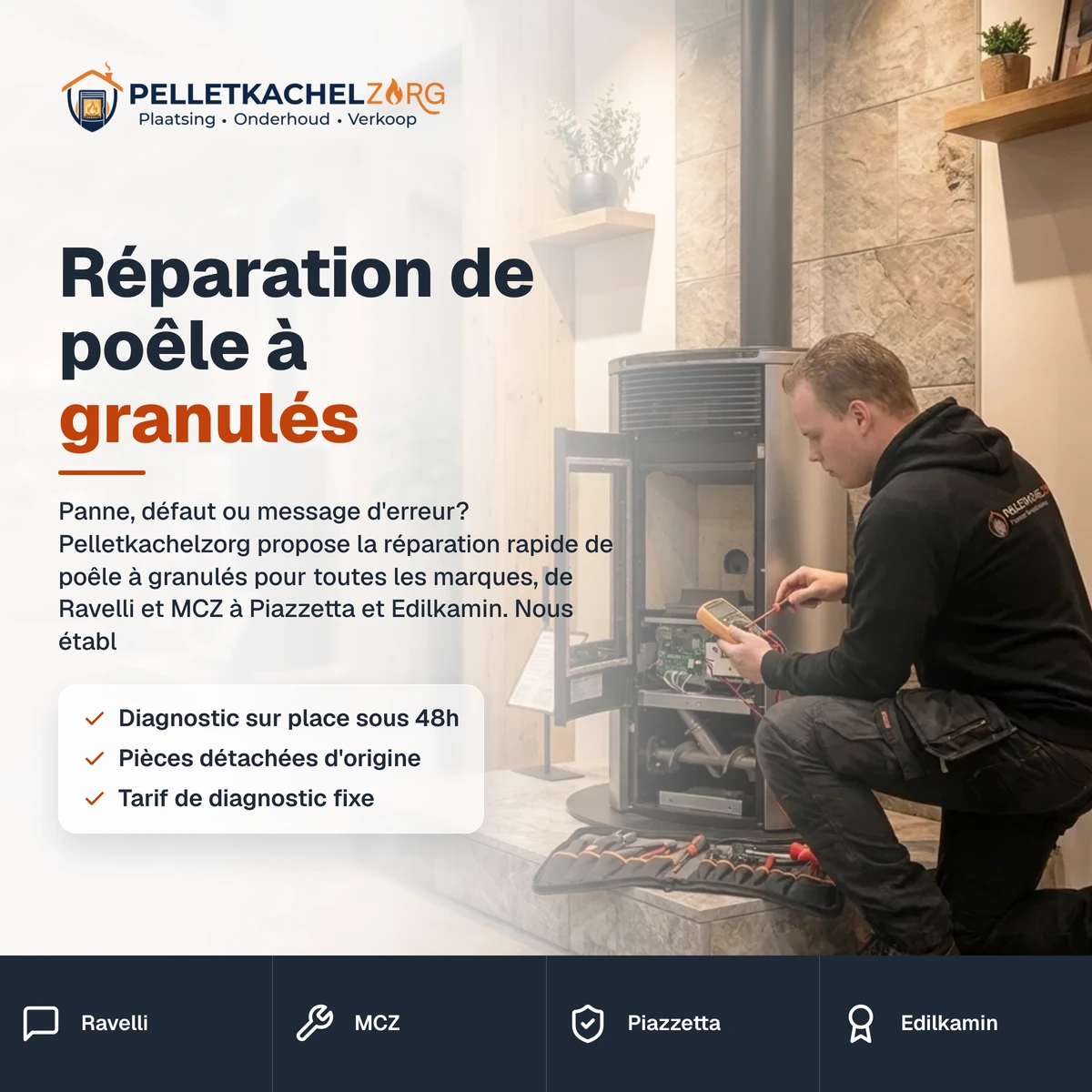 Réparation de poêle à granulés