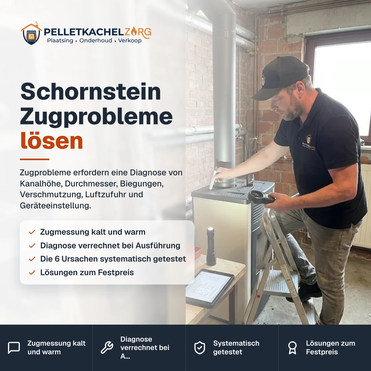 Schornstein Zugprobleme lösen