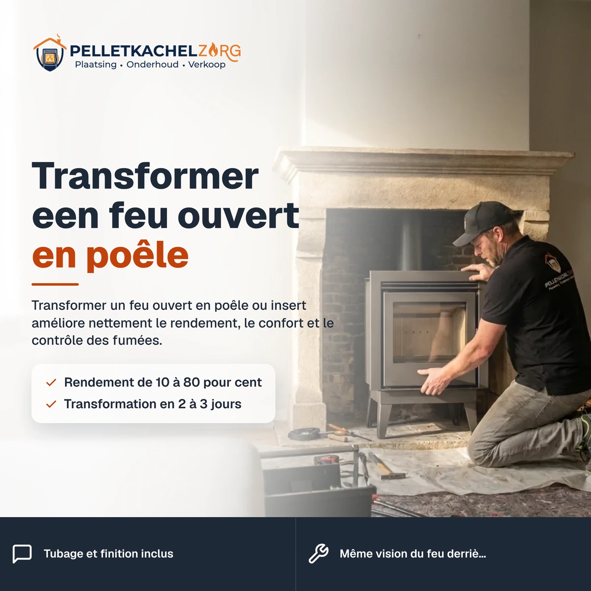 Transformer een feu ouvert en poêle